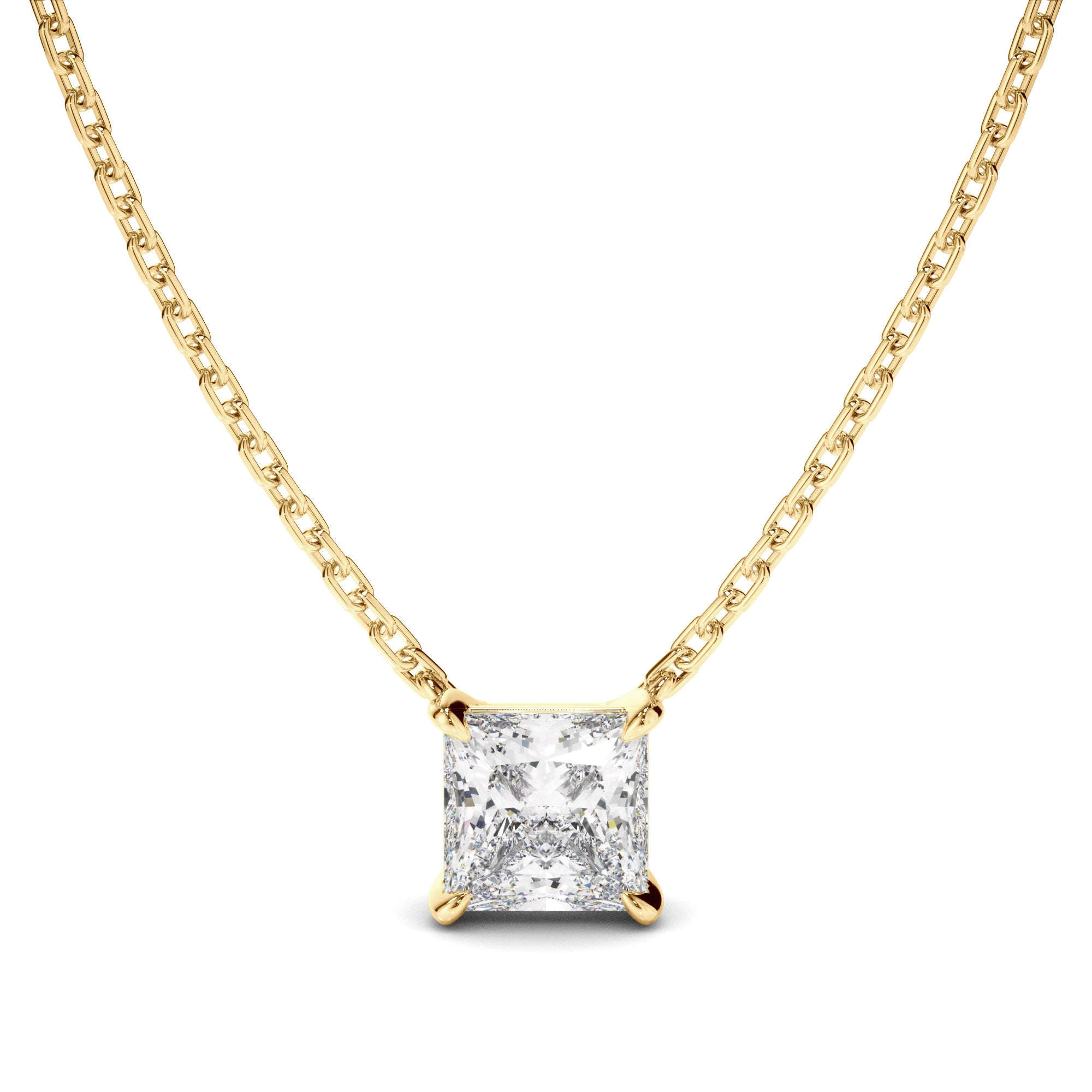 Gabrielle - Princess Cut Diamond Necklet