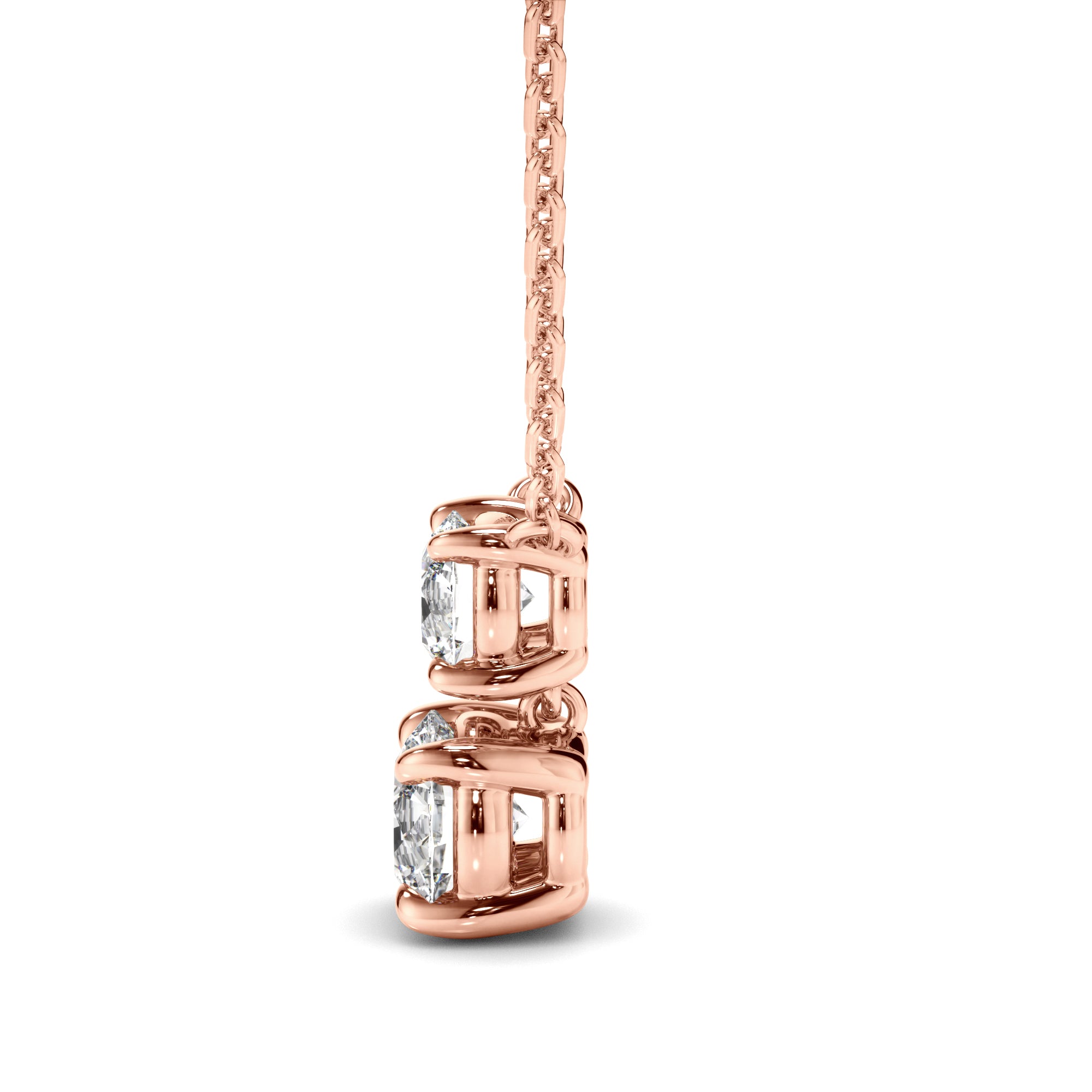 Nelle - Round Brilliant Cut Diamond Drop Pendant