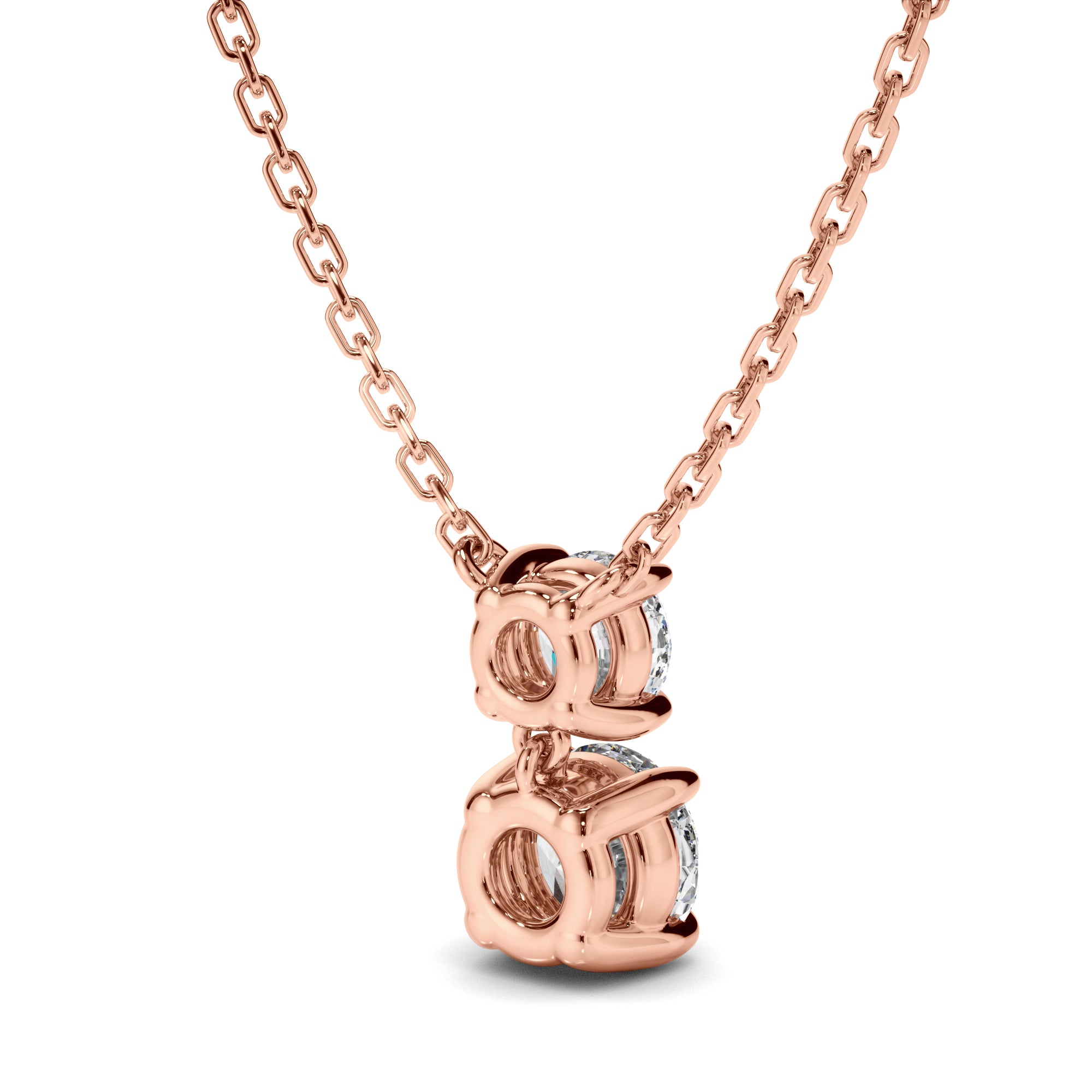 Nelle - Round Brilliant Cut Diamond Drop Pendant