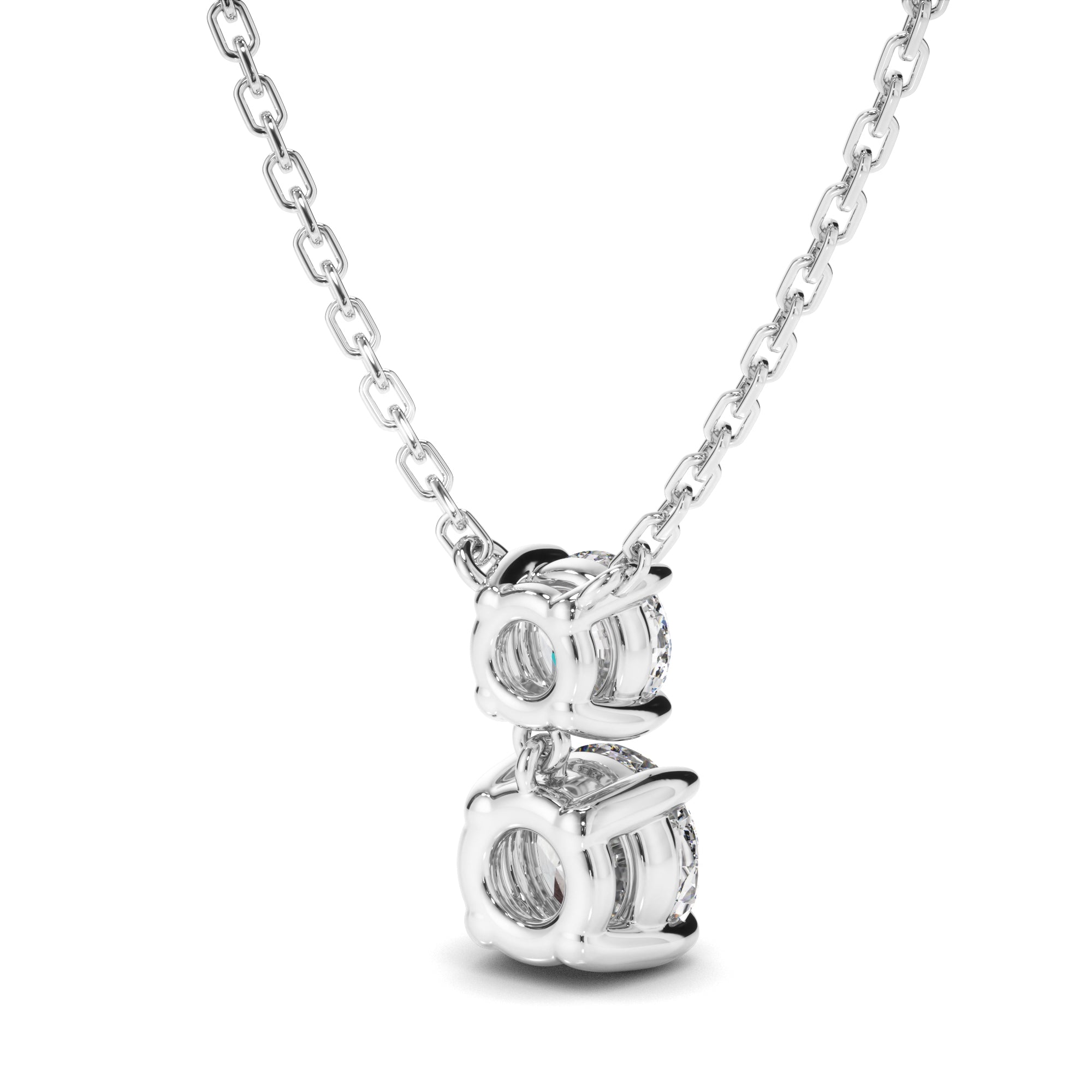 Nelle - Round Brilliant Cut Diamond Drop Pendant
