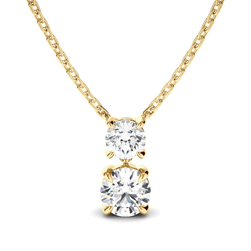 Nelle - Round Brilliant Cut Diamond Drop Pendant