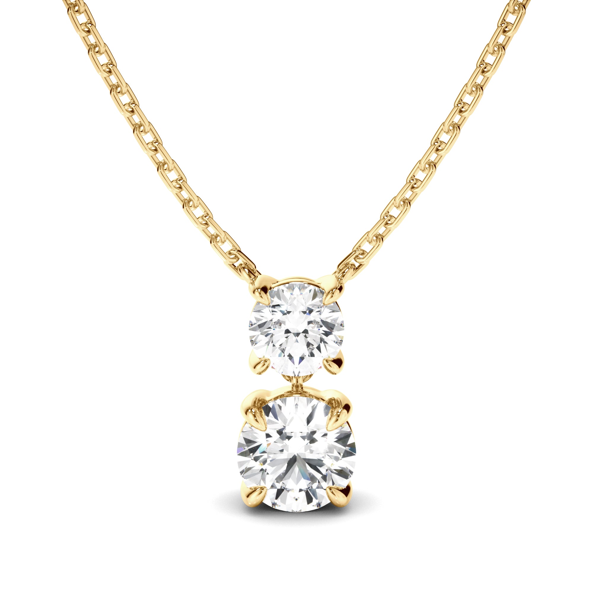 Nelle - Round Brilliant Cut Diamond Drop Pendant