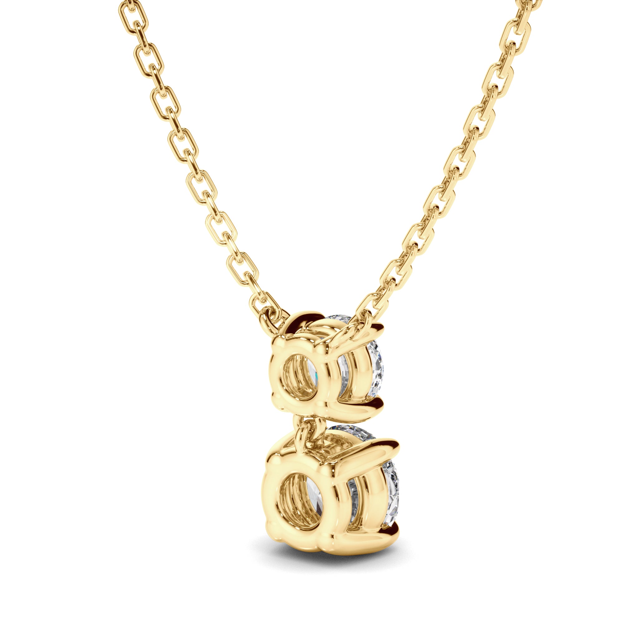 Nelle - Round Brilliant Cut Diamond Drop Pendant