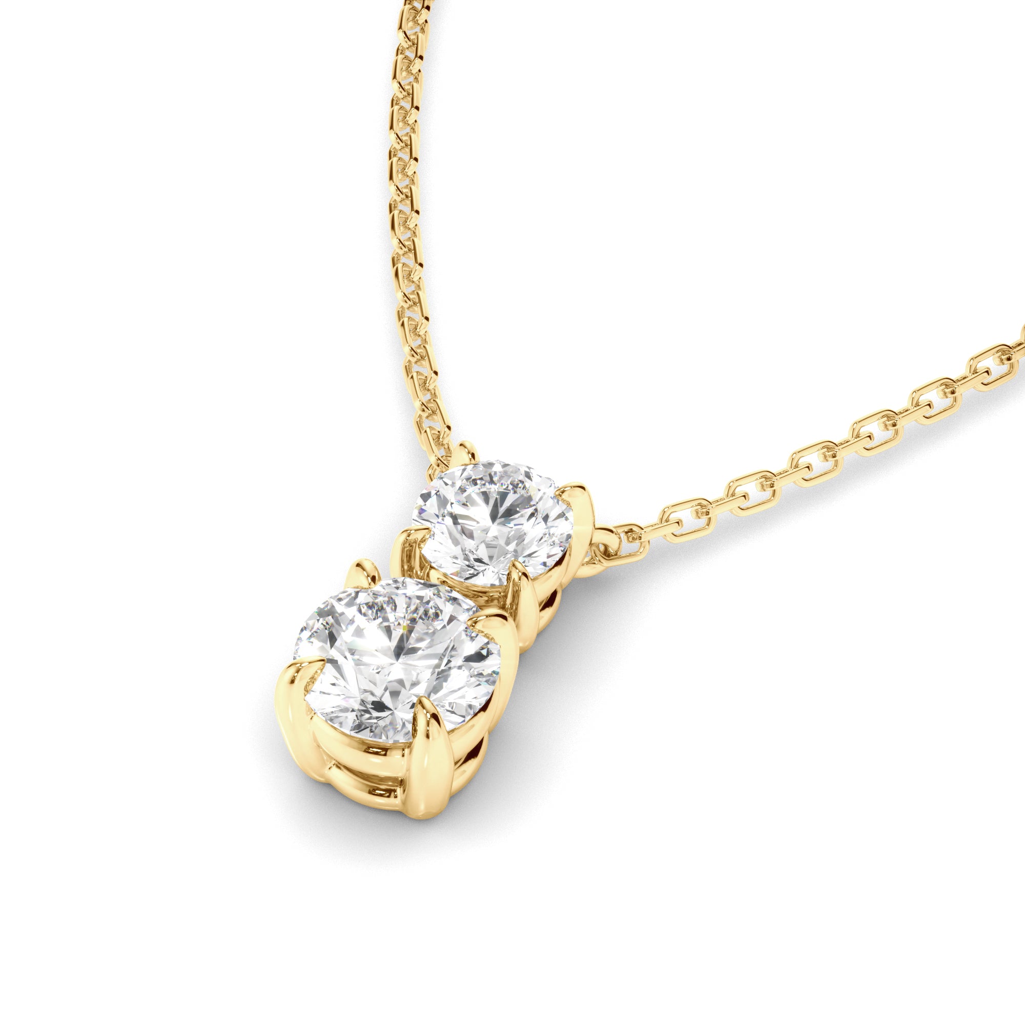 Nelle - Round Brilliant Cut Diamond Drop Pendant
