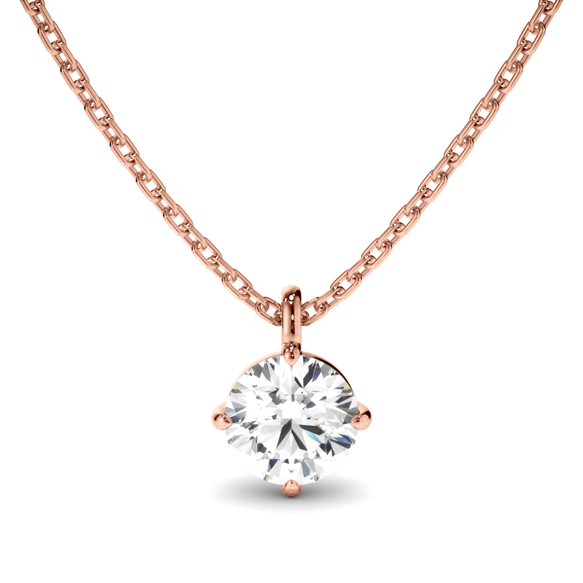 Noémie - Round Brilliant Cut Diamond Pendant