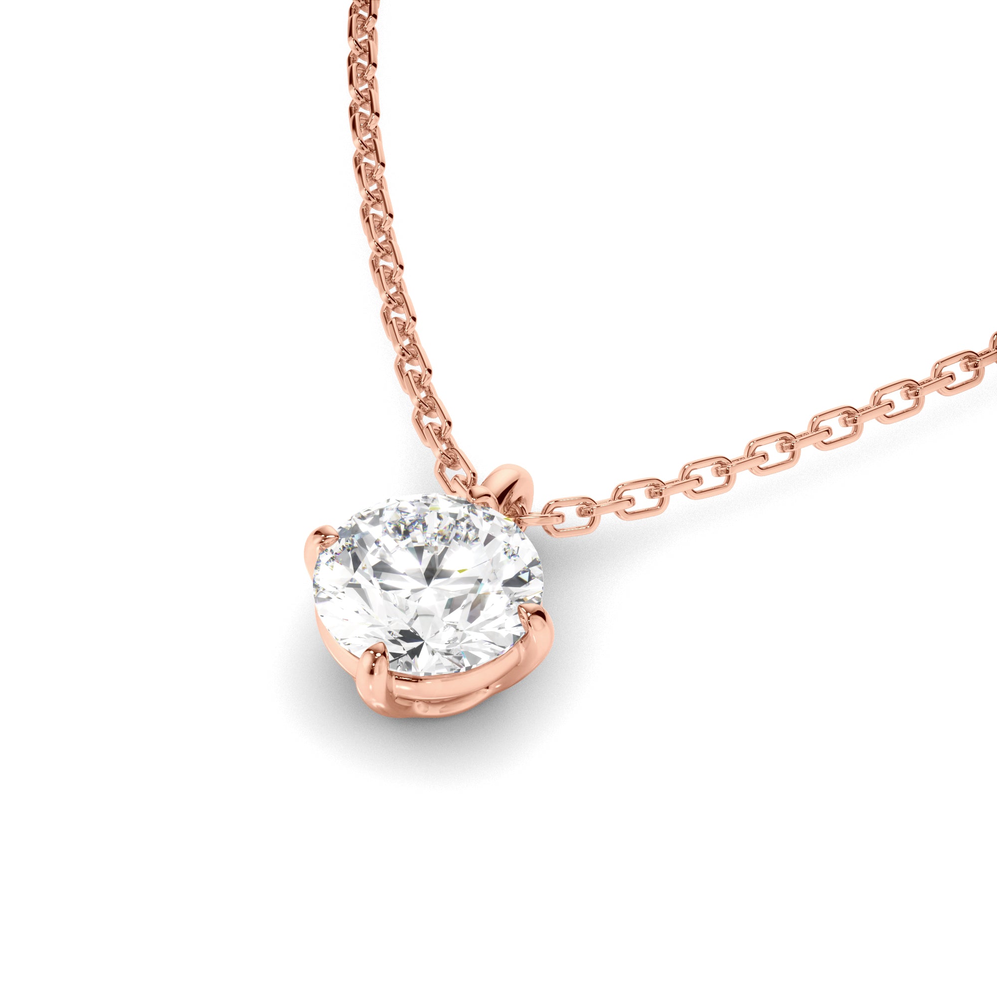 Noémie - Round Brilliant Cut Diamond Pendant