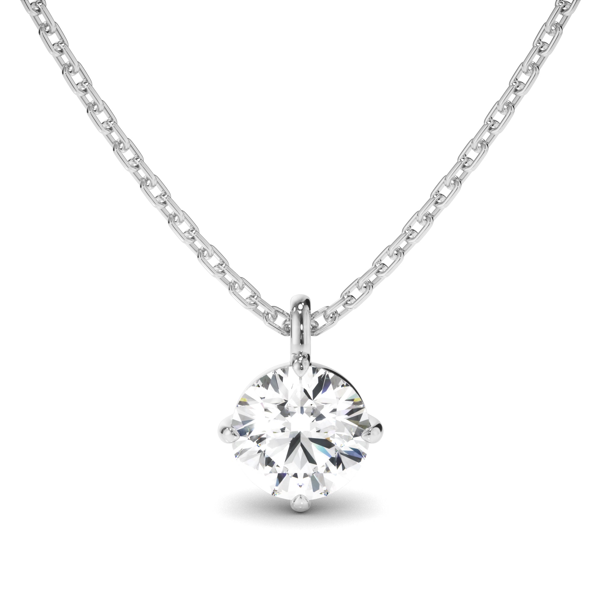 Noémie - Round Brilliant Cut Diamond Pendant