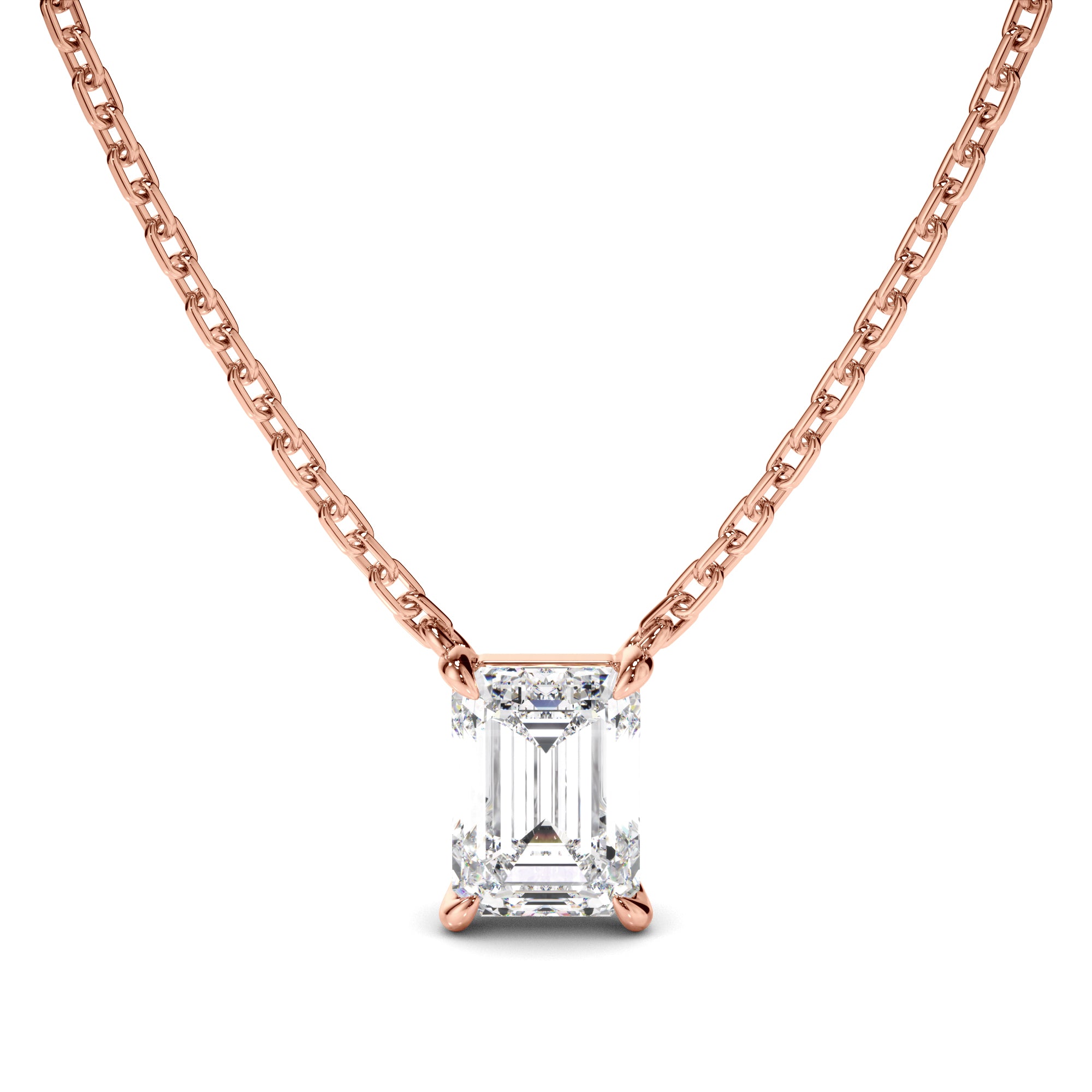 Esme - Emerald Cut Diamond Necklet