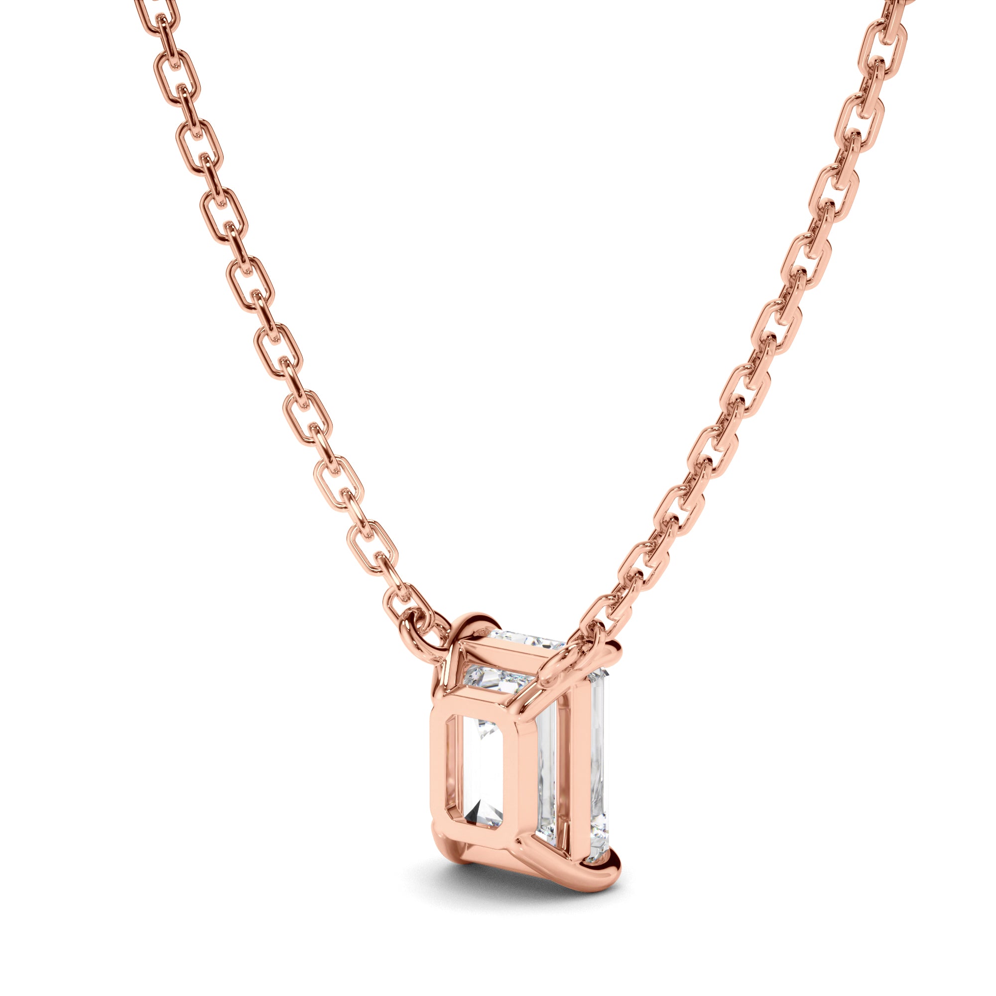 Esme - Emerald Cut Diamond Necklet
