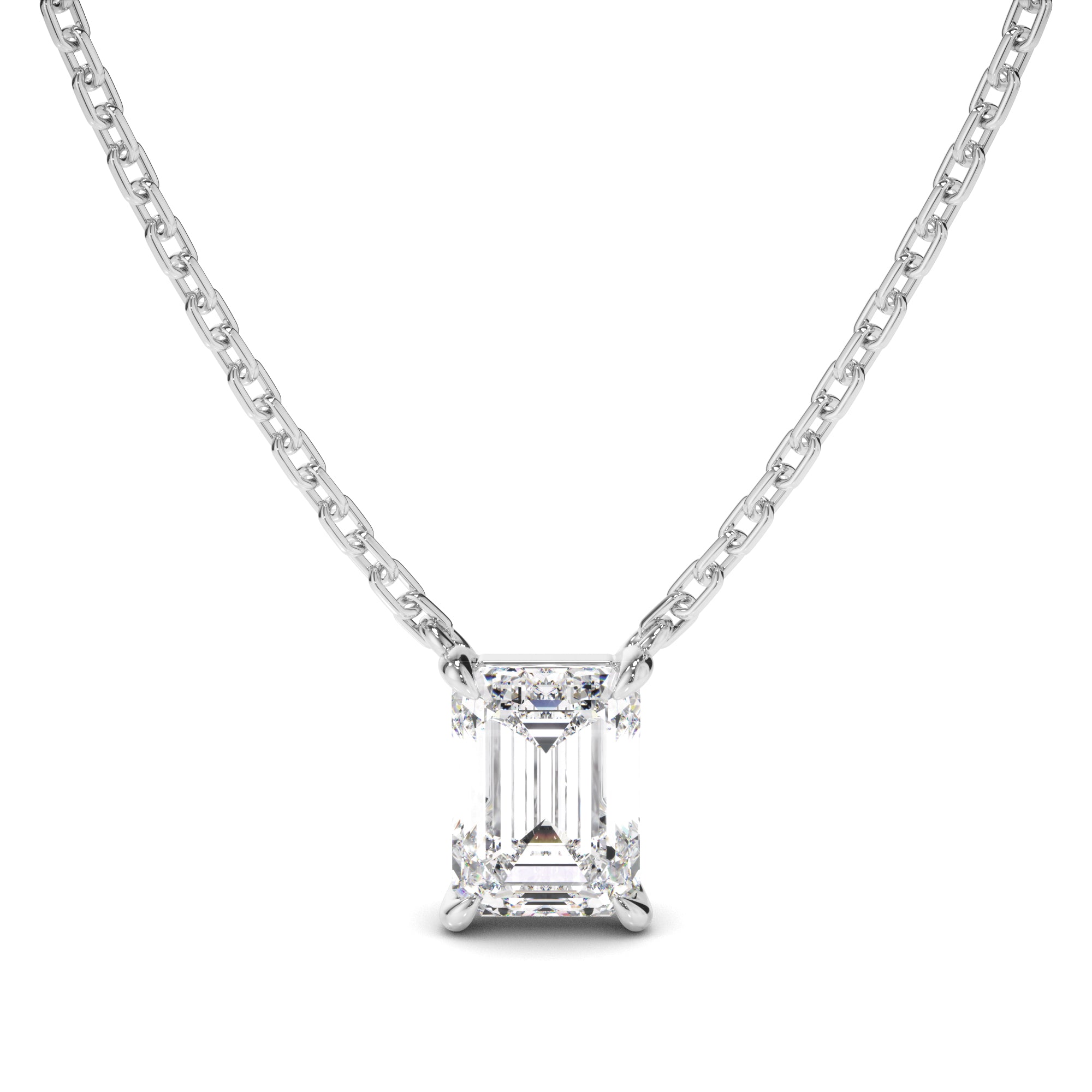 Esme - Emerald Cut Diamond Necklet