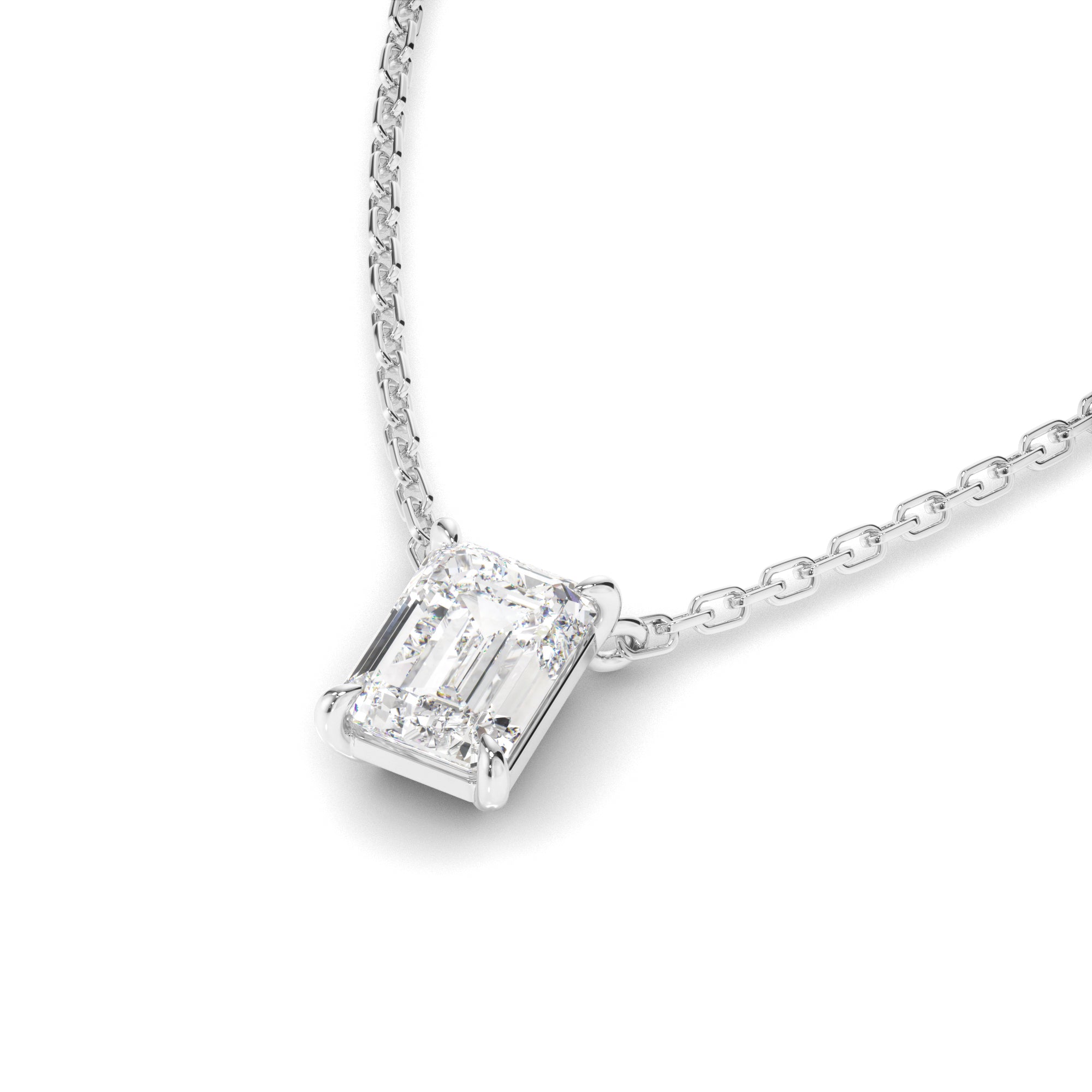 Esme - Emerald Cut Diamond Necklet