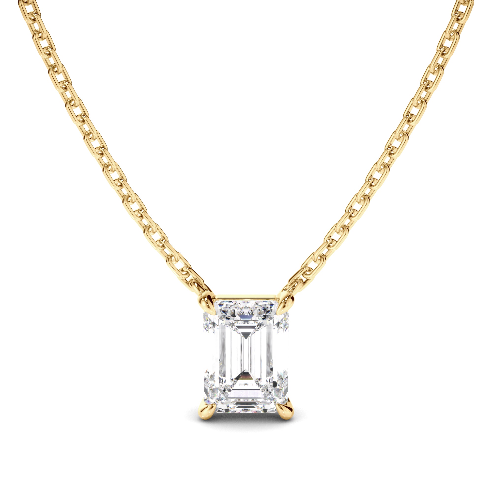 Esme - Emerald Cut Diamond Necklet