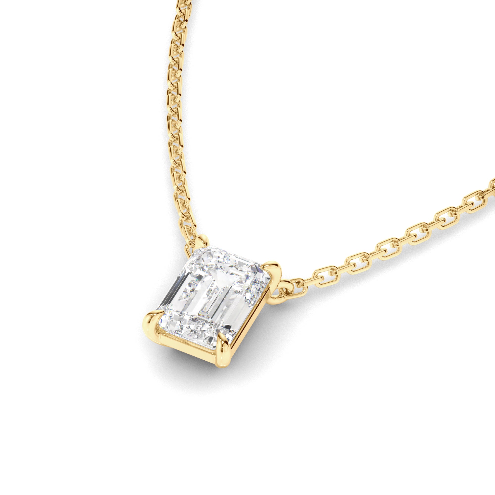 Esme - Emerald Cut Diamond Necklet