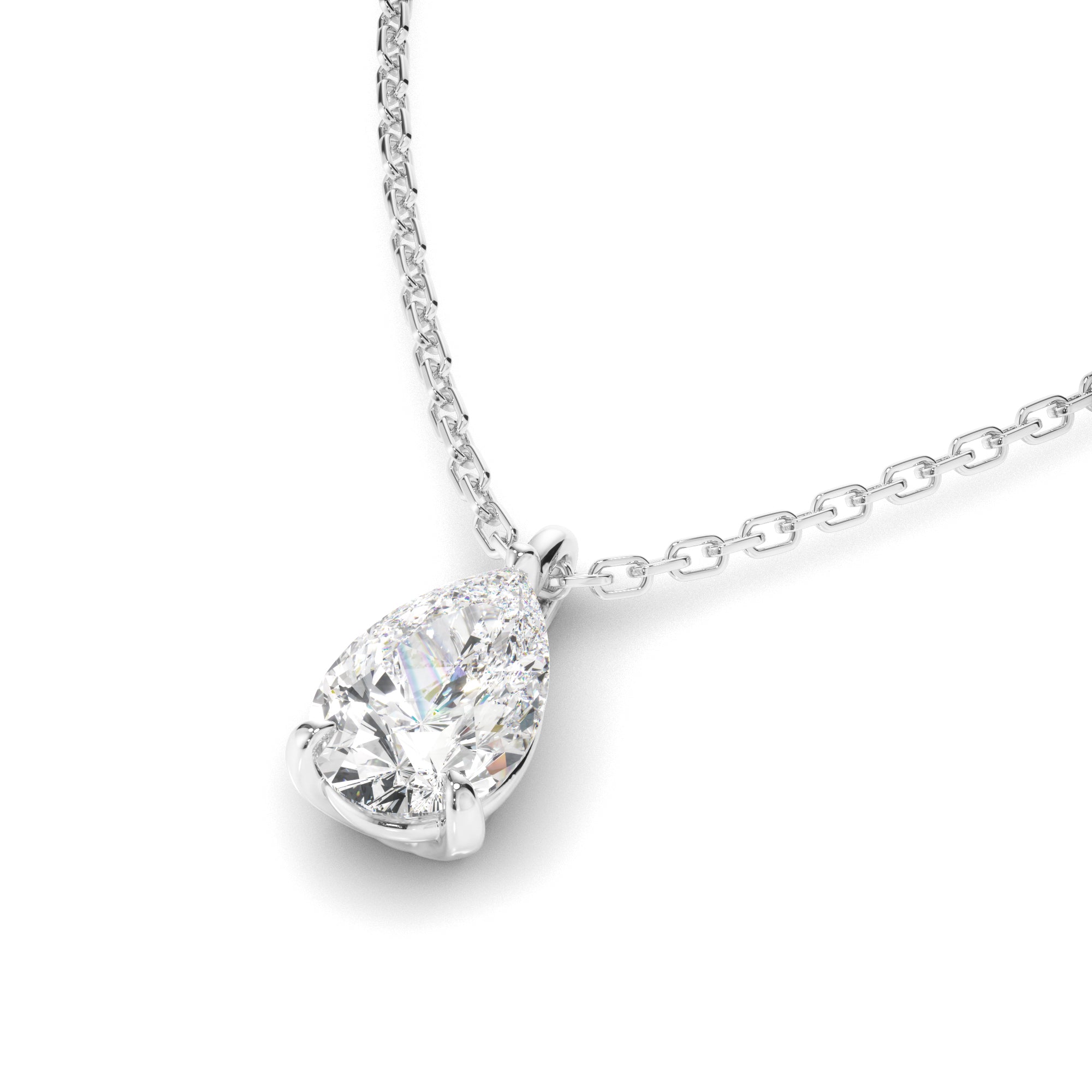 Brielle - Pear Cut Diamond Pendant