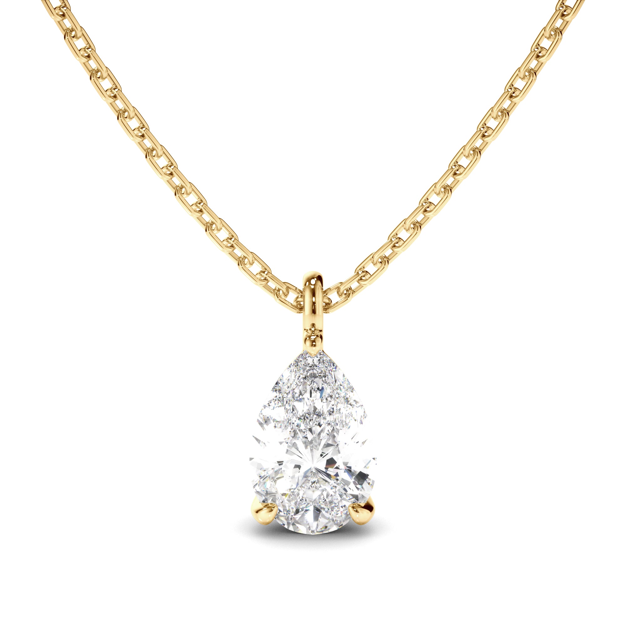 Brielle - Pear Cut Diamond Pendant