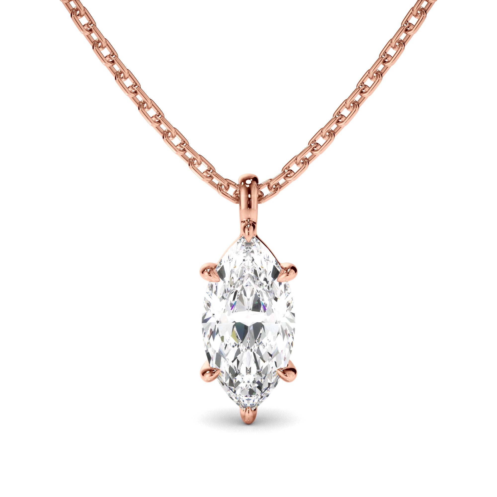 Valentina - Marquise Cut Diamond Pendant