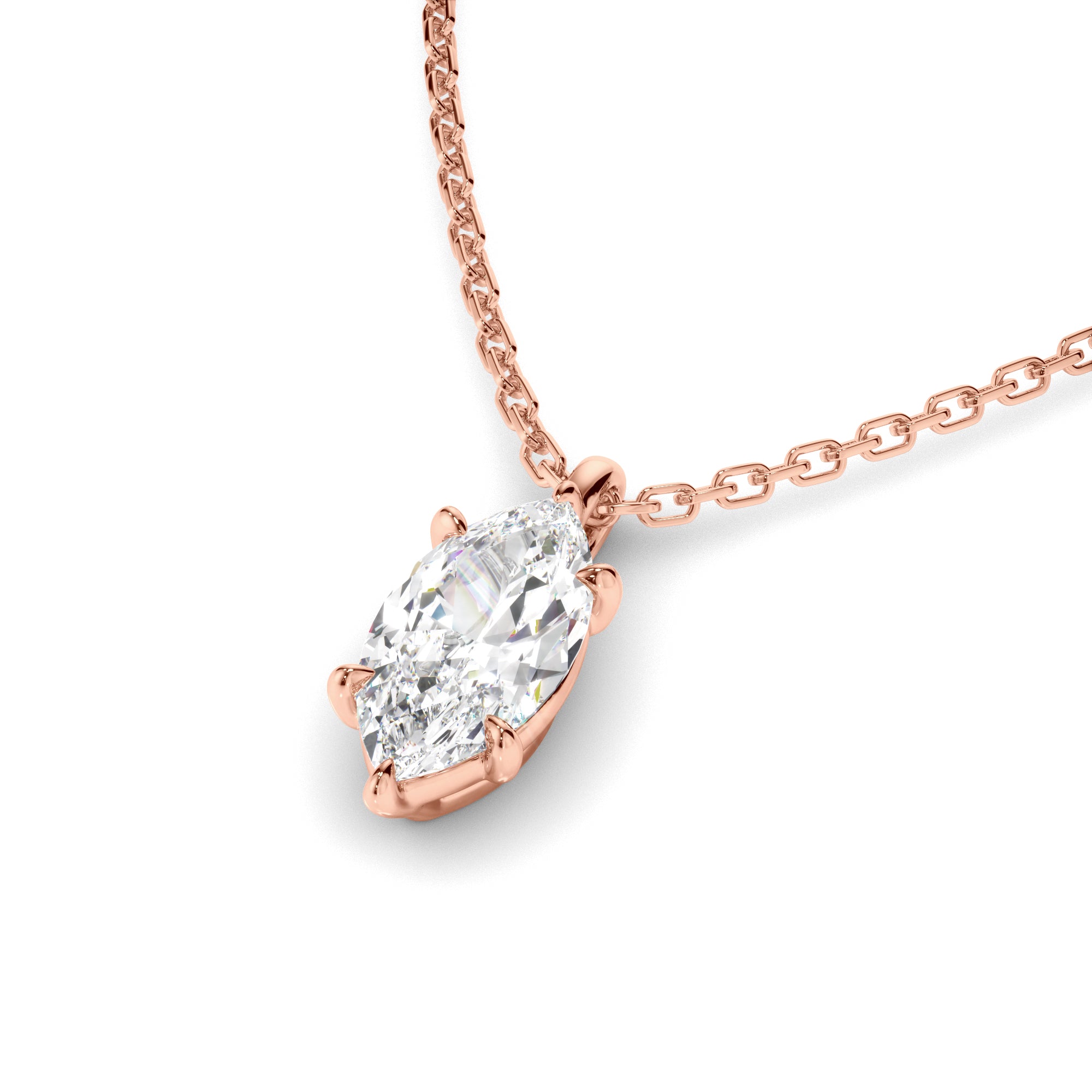 Valentina - Marquise Cut Diamond Pendant