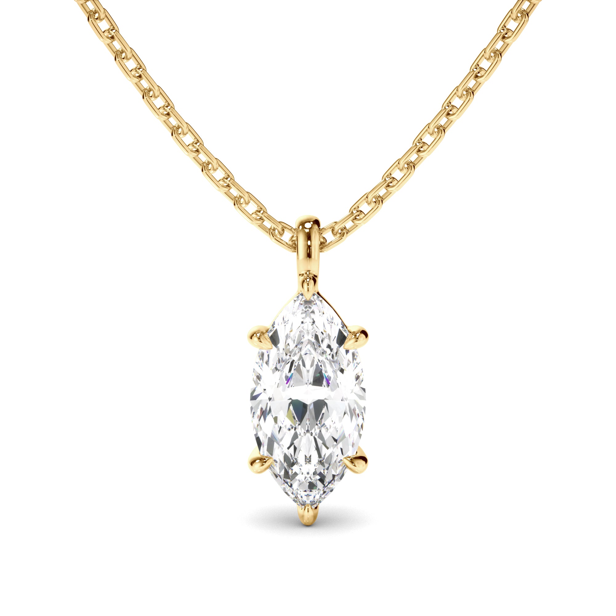 Valentina - Marquise Cut Diamond Pendant