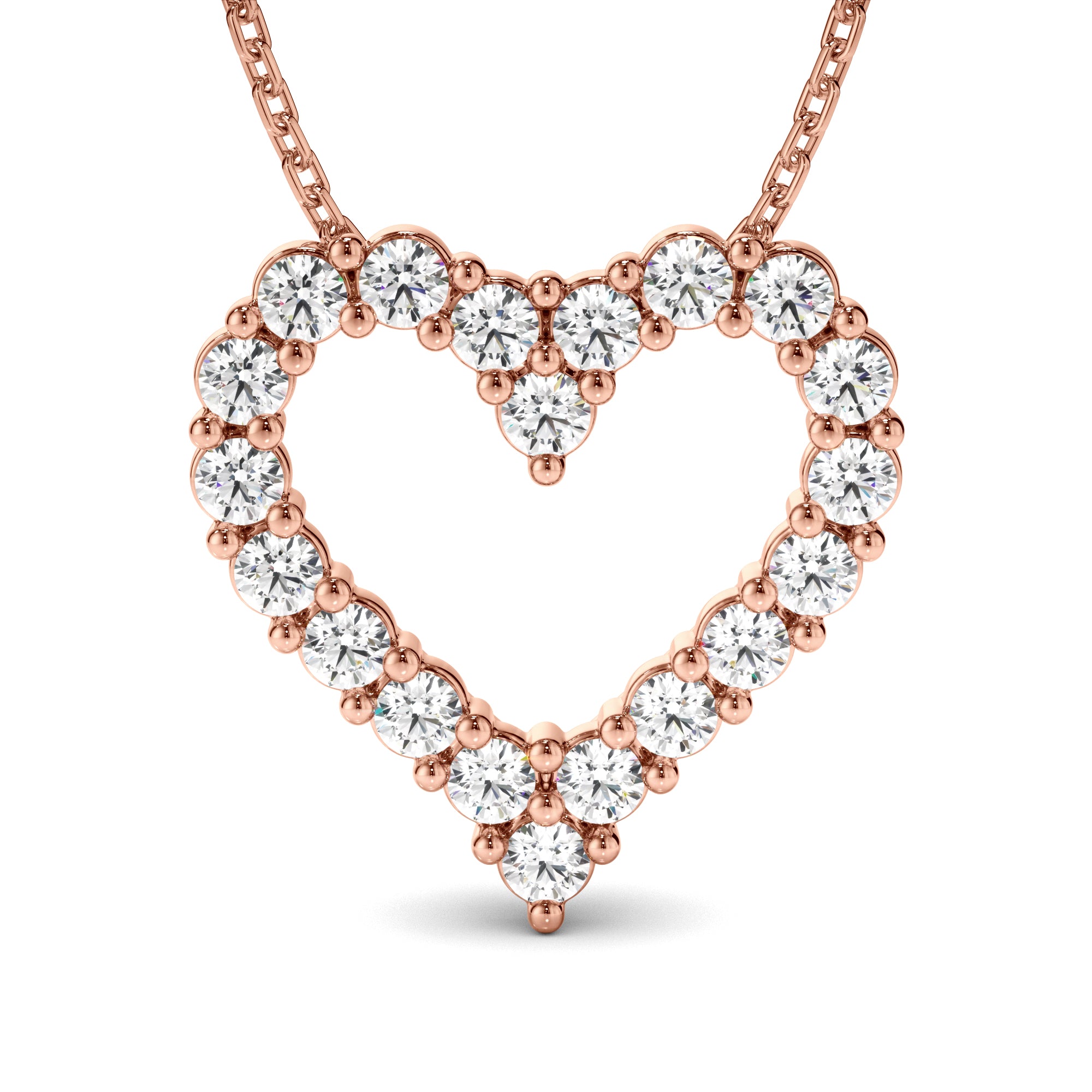 Lover - Diamond Heart-Shaped Necklet