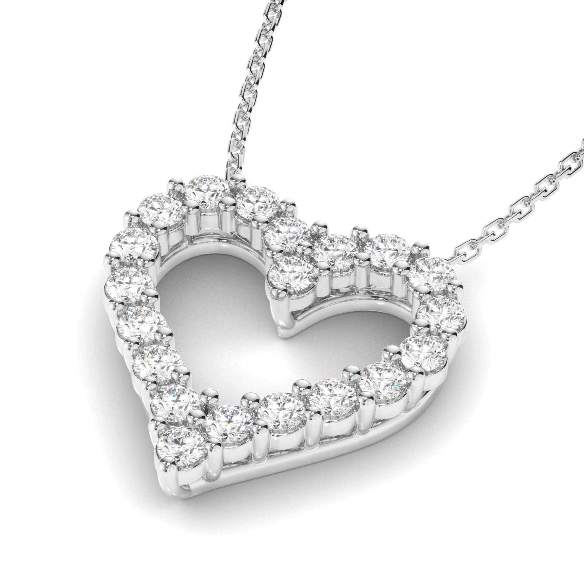 Lover - Diamond Heart-Shaped Necklet