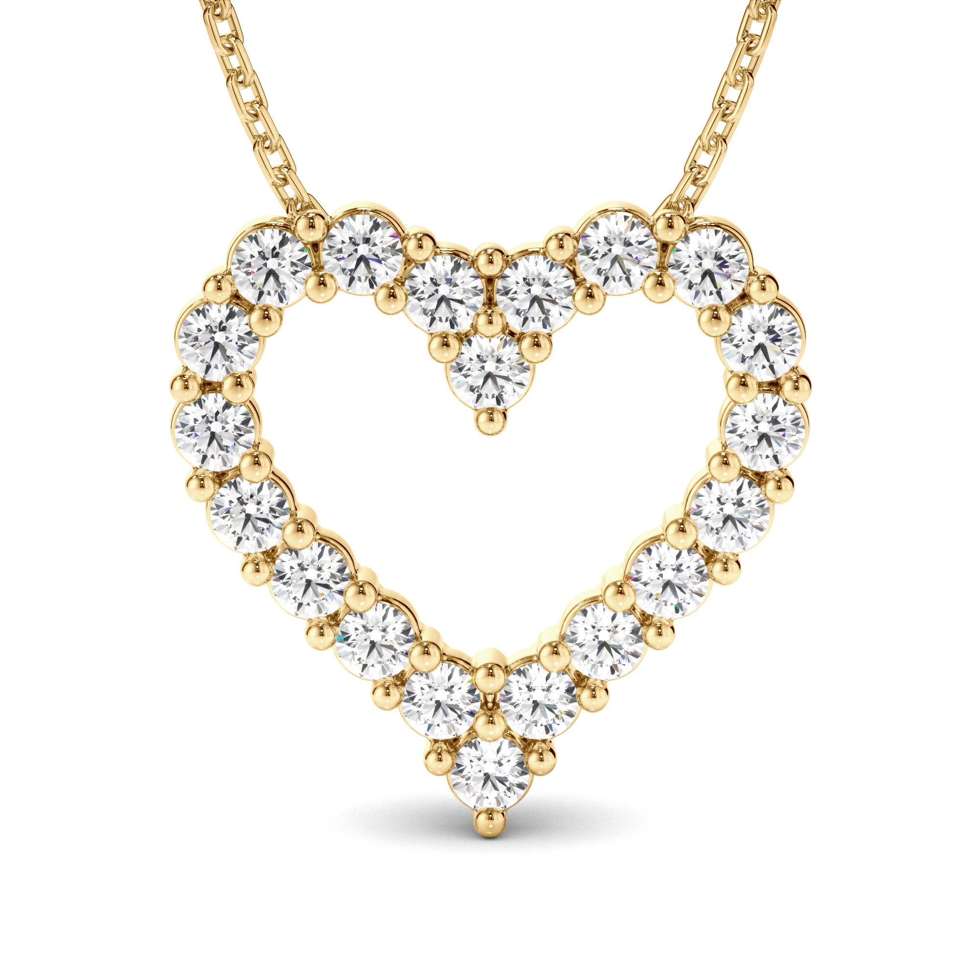 Lover - Diamond Heart-Shaped Necklet
