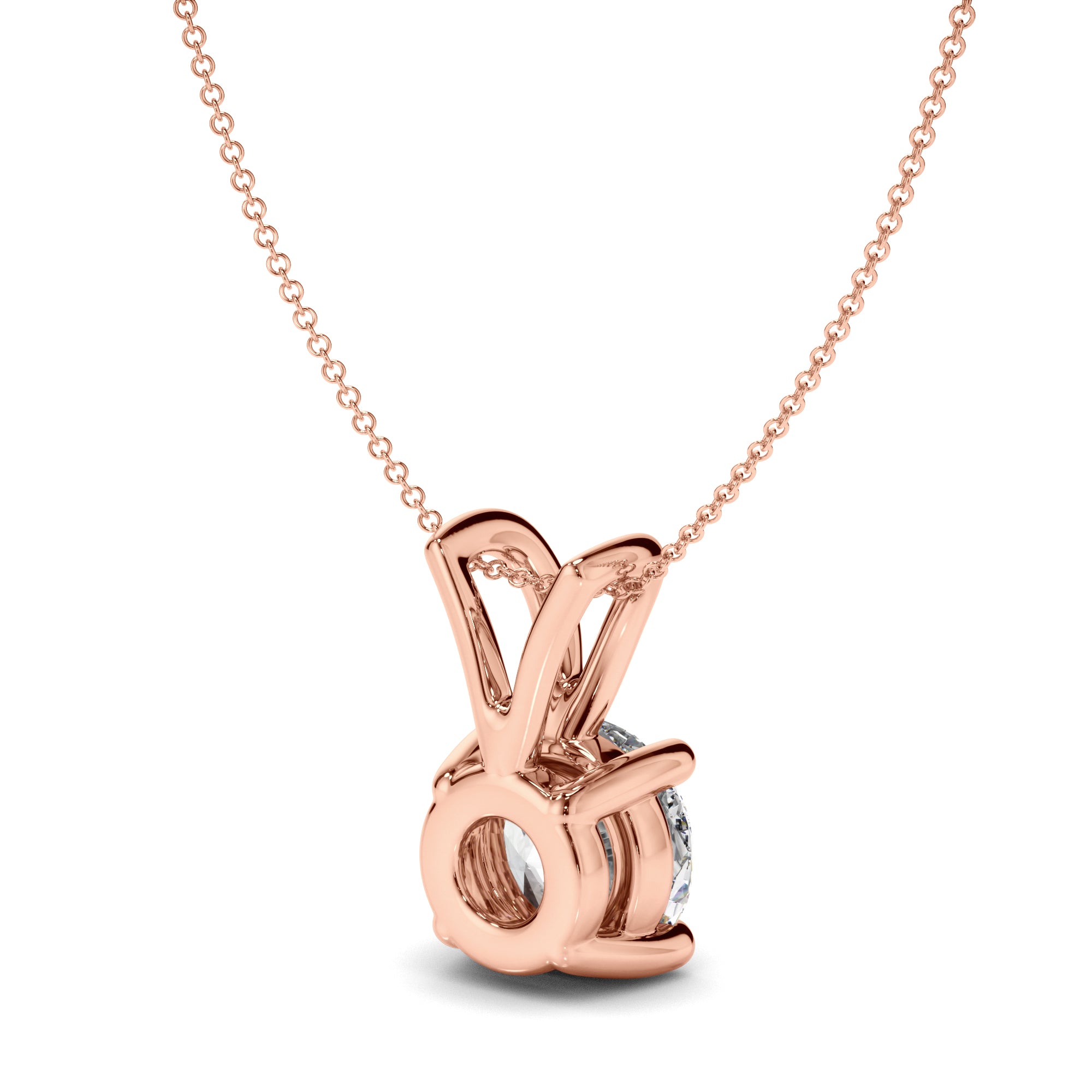 Anouk - Round Brilliant Cut Diamond Pendant