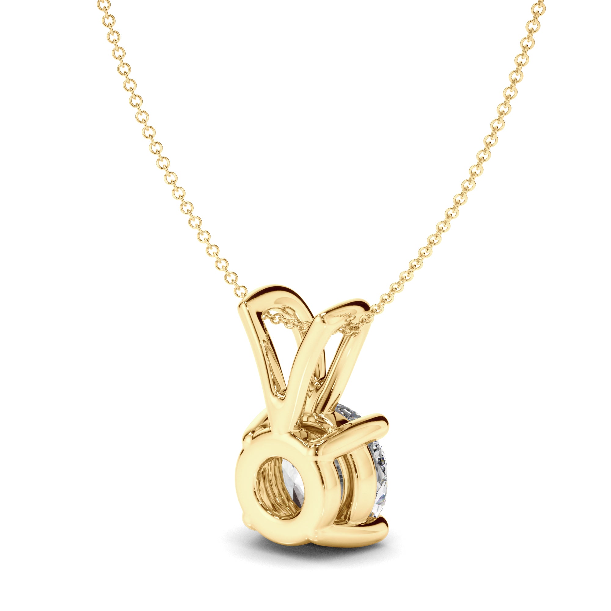 Anouk - Round Brilliant Cut Diamond Pendant