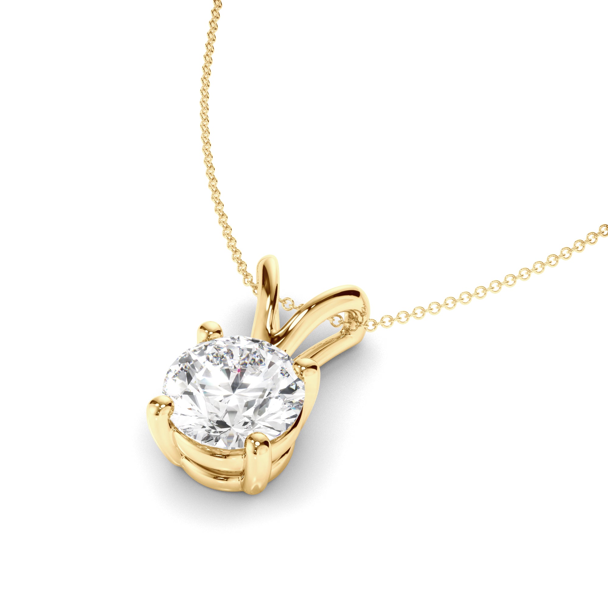 Anouk - Round Brilliant Cut Diamond Pendant