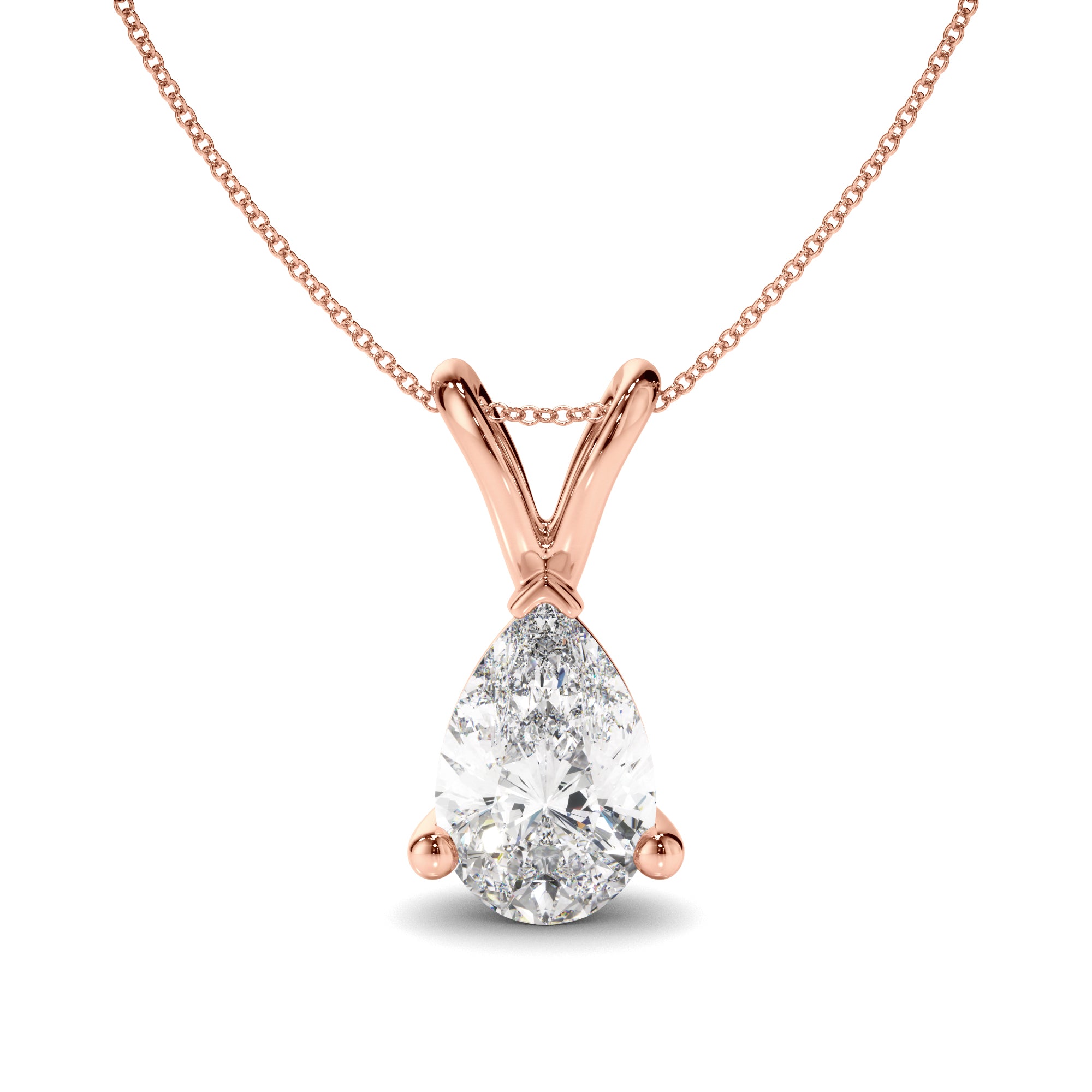 Soleil - Pear Cut Diamond Pendant