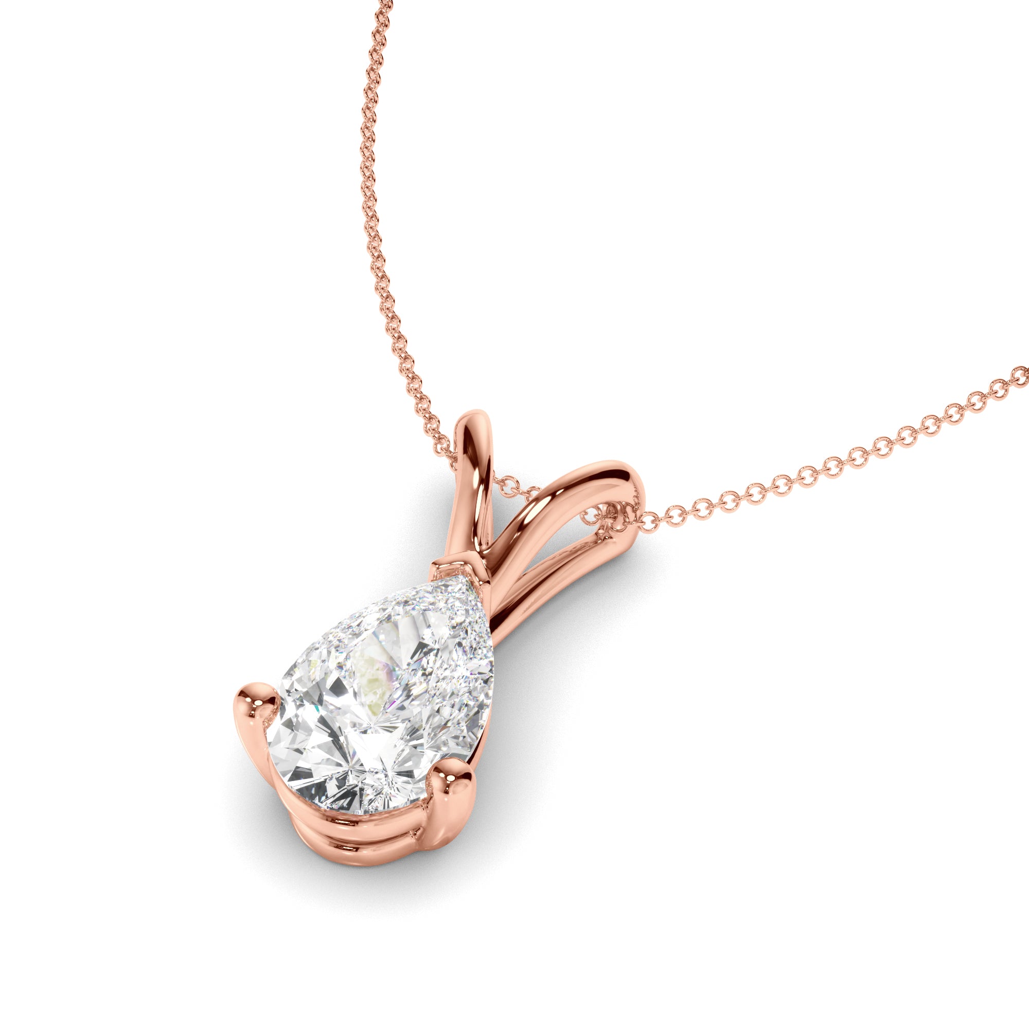 Soleil - Pear Cut Diamond Pendant
