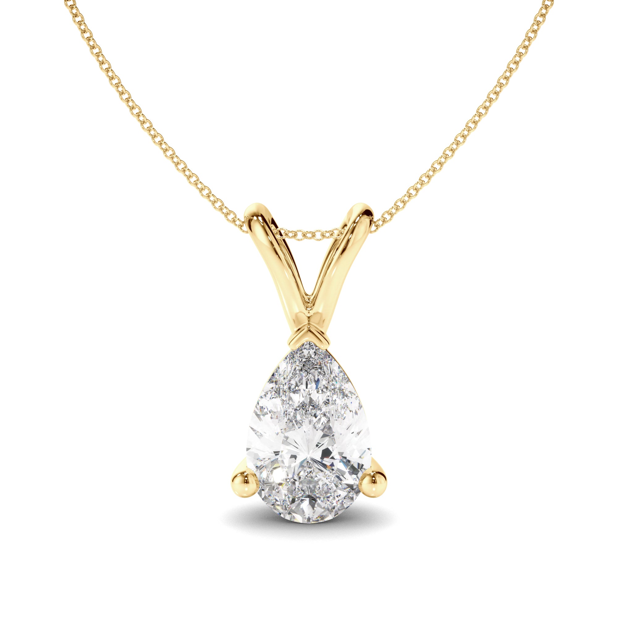 Soleil - Pear Cut Diamond Pendant