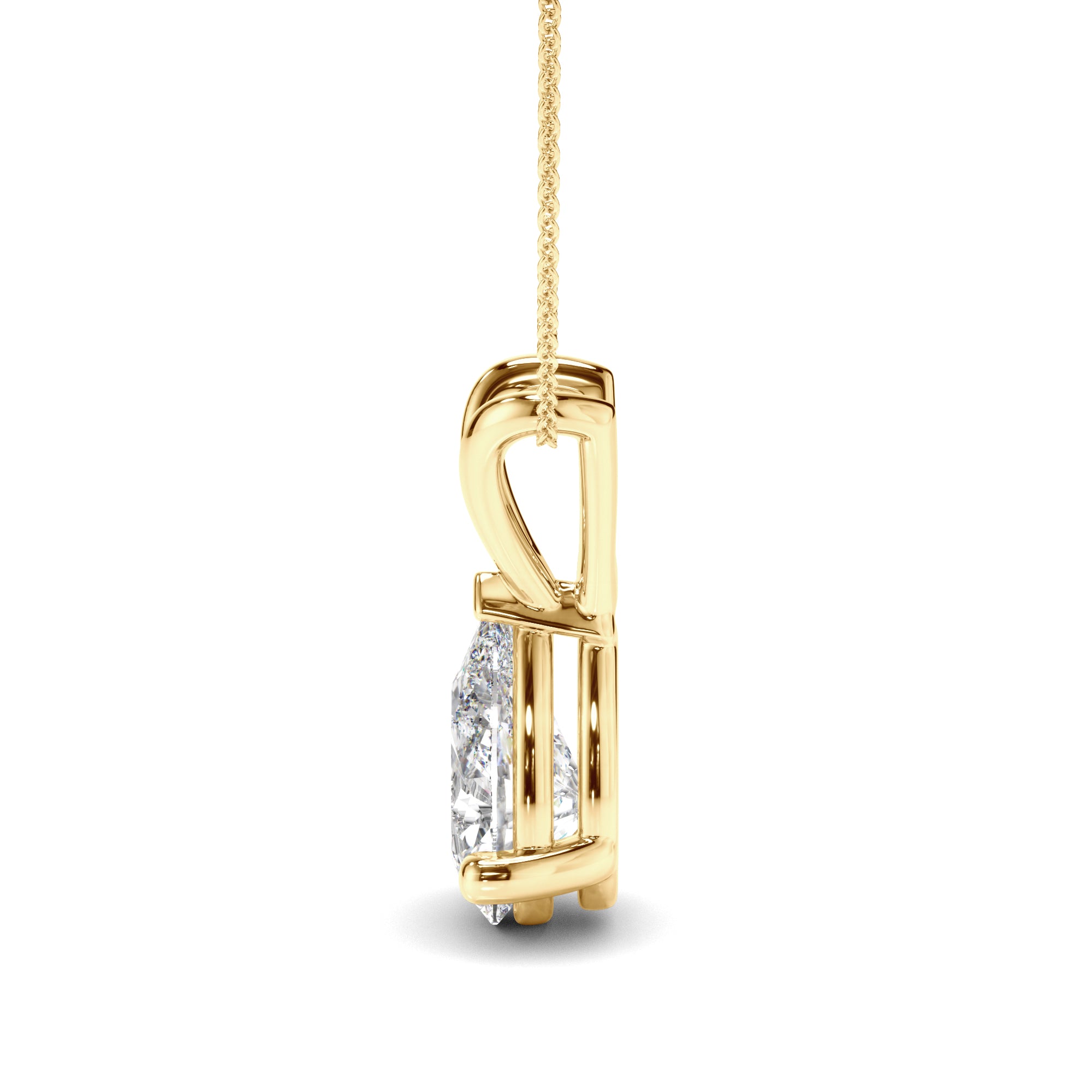 Soleil - Pear Cut Diamond Pendant