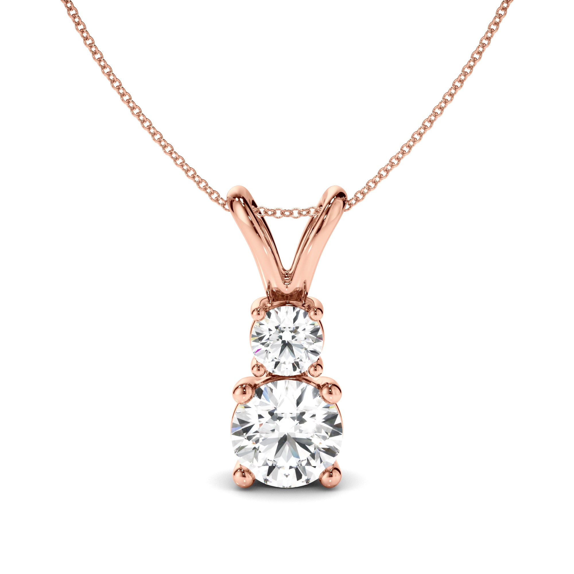 Jolie - Round Brilliant Drop Pendant