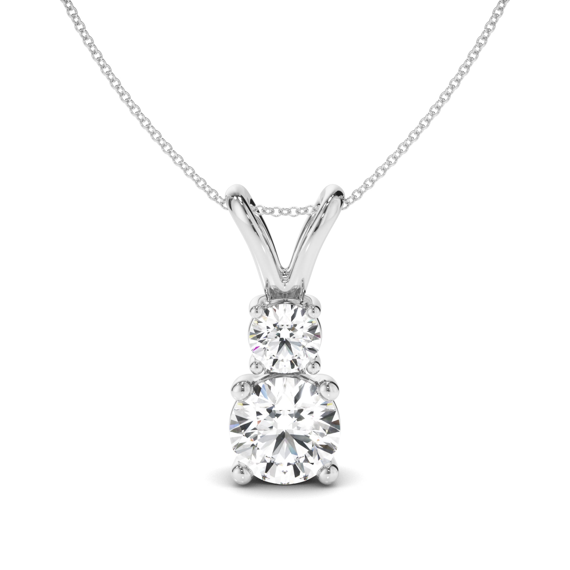 Jolie - Round Brilliant Drop Pendant