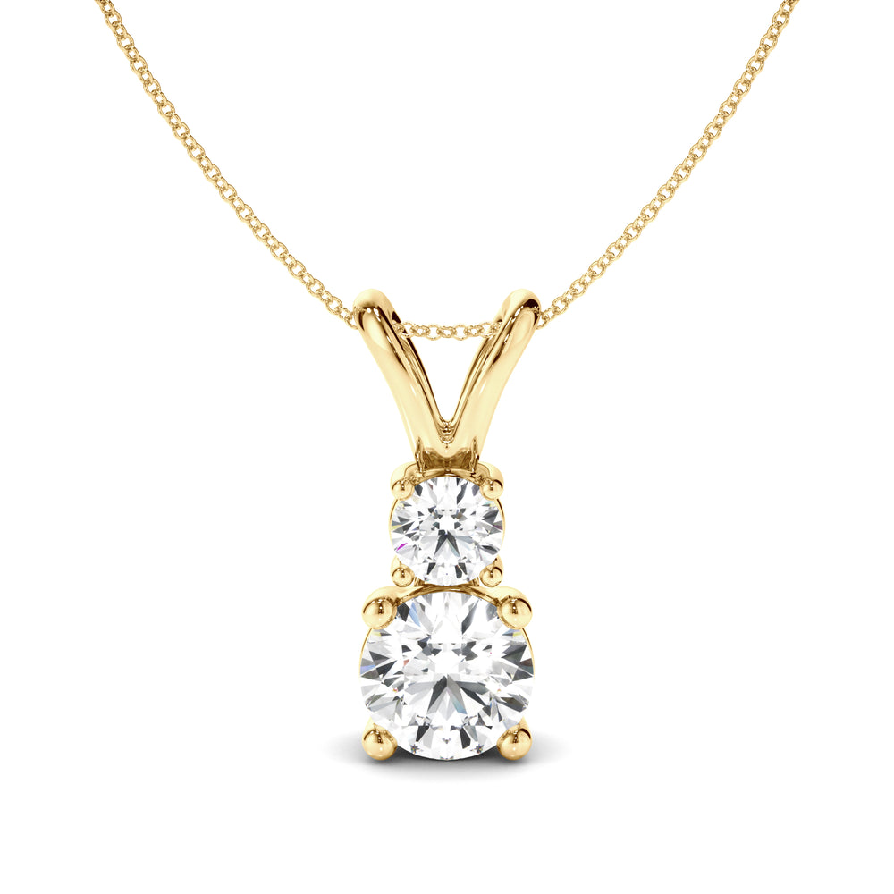 Jolie - Round Brilliant Drop Pendant