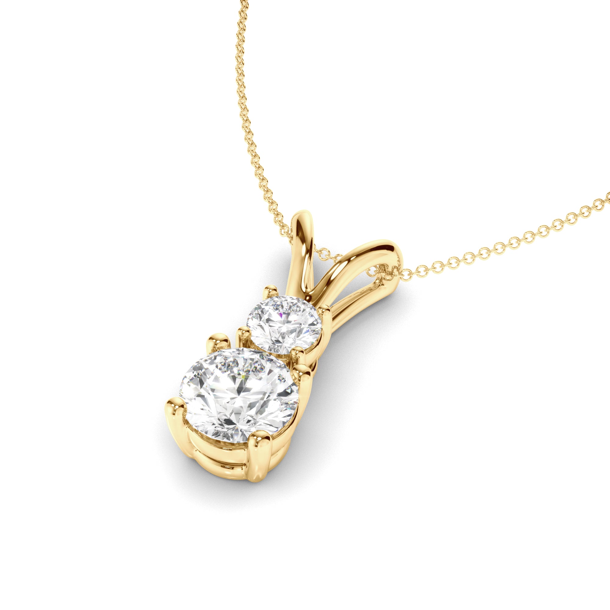Jolie - Round Brilliant Drop Pendant