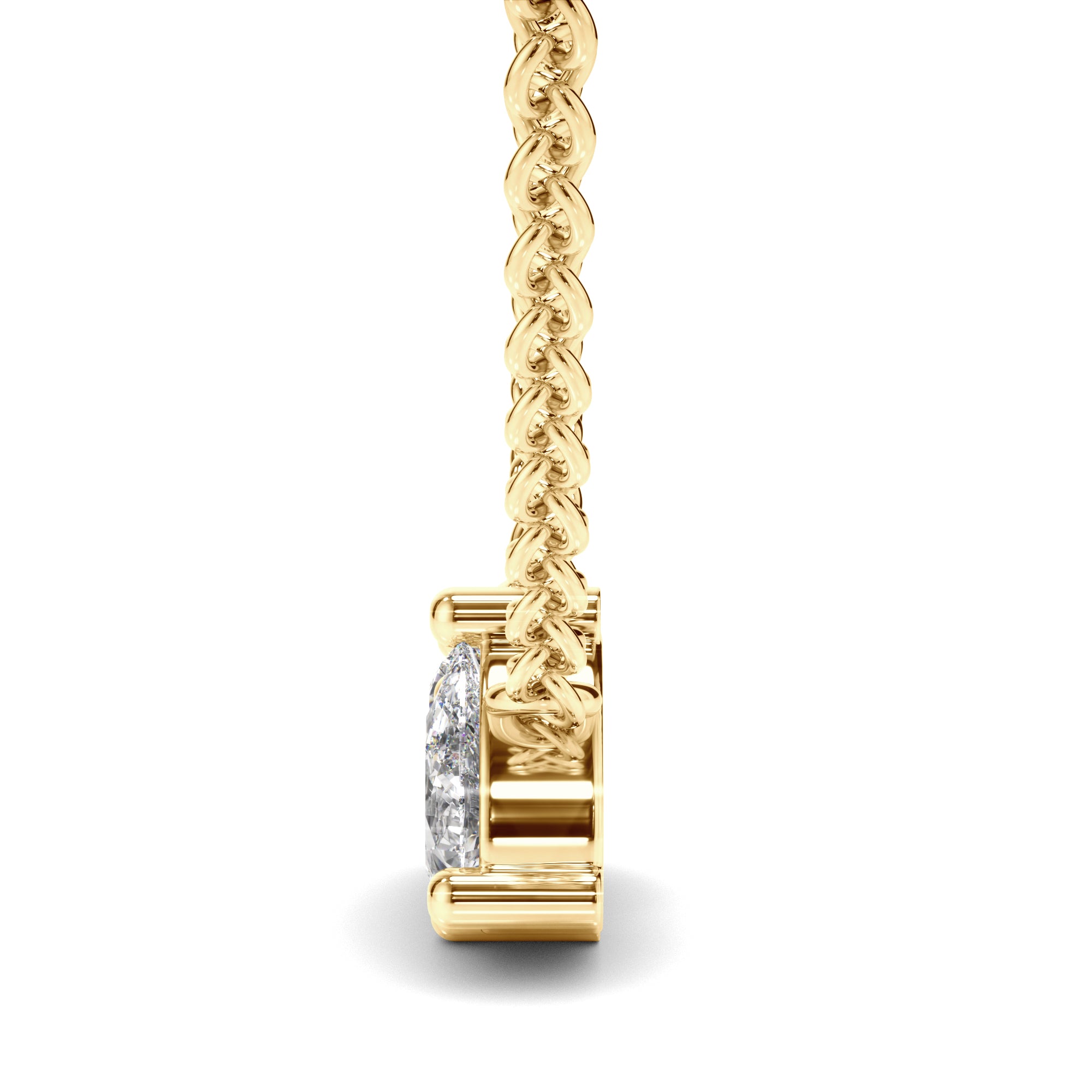Penrose - Round Brilliant & Pear Cut Diamond Toi et Moi Necklet
