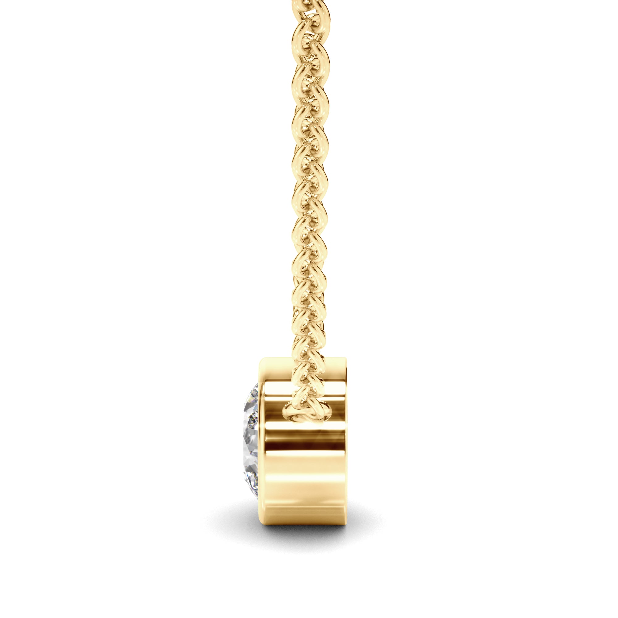 Constance - Round Brilliant Cut Diamond Bezel Set Necklet