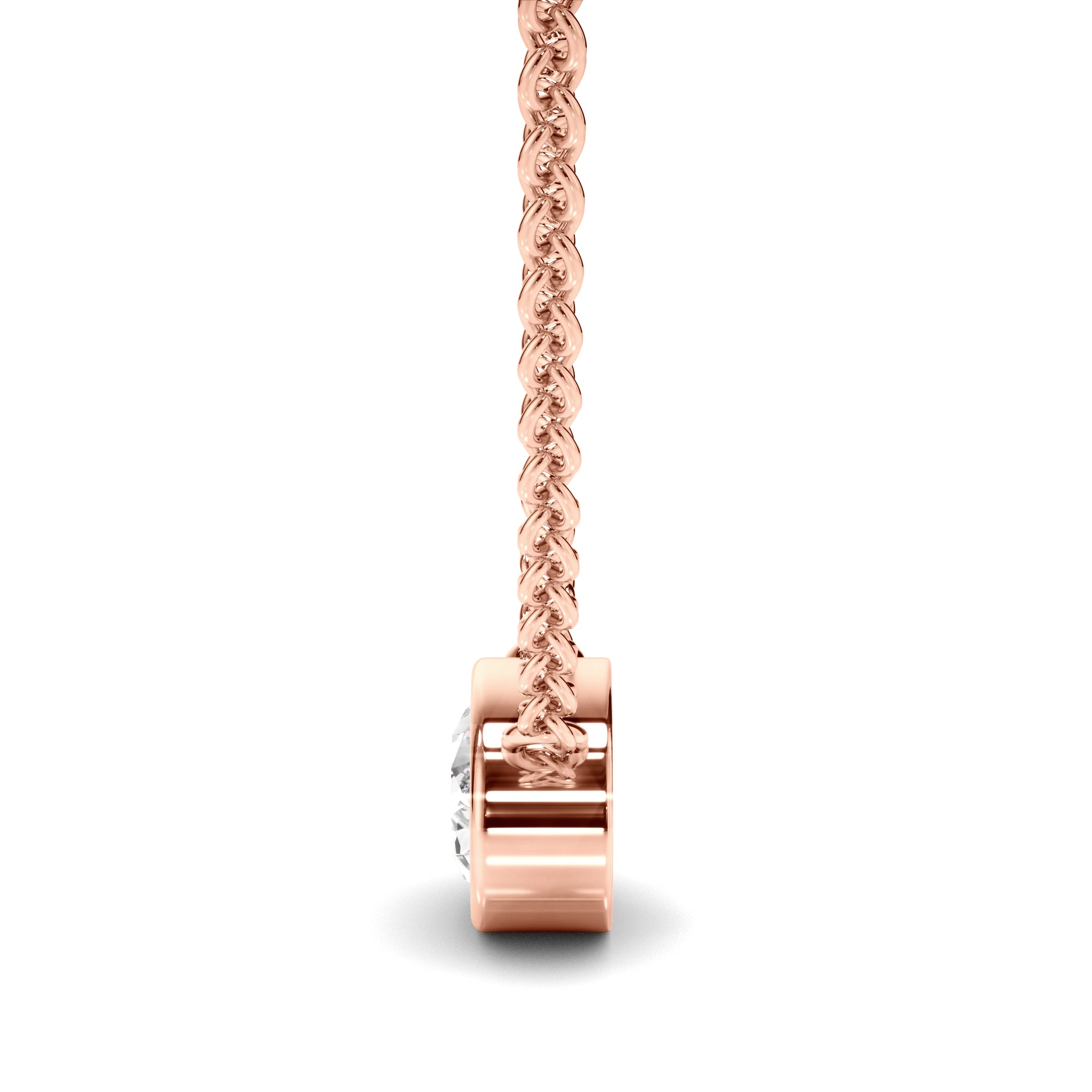 Arabella - Oval Cut Diamond Bezel Set Necklet