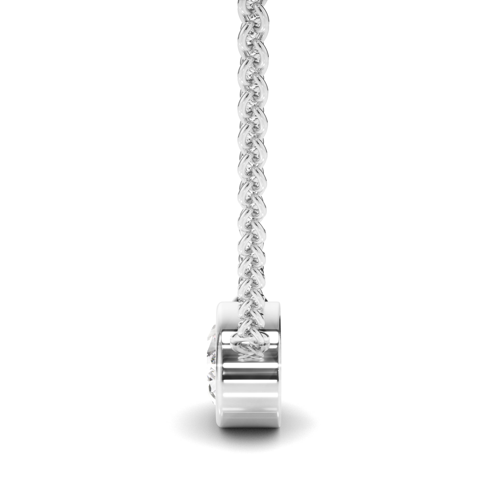 Arabella - Oval Cut Diamond Bezel Set Necklet