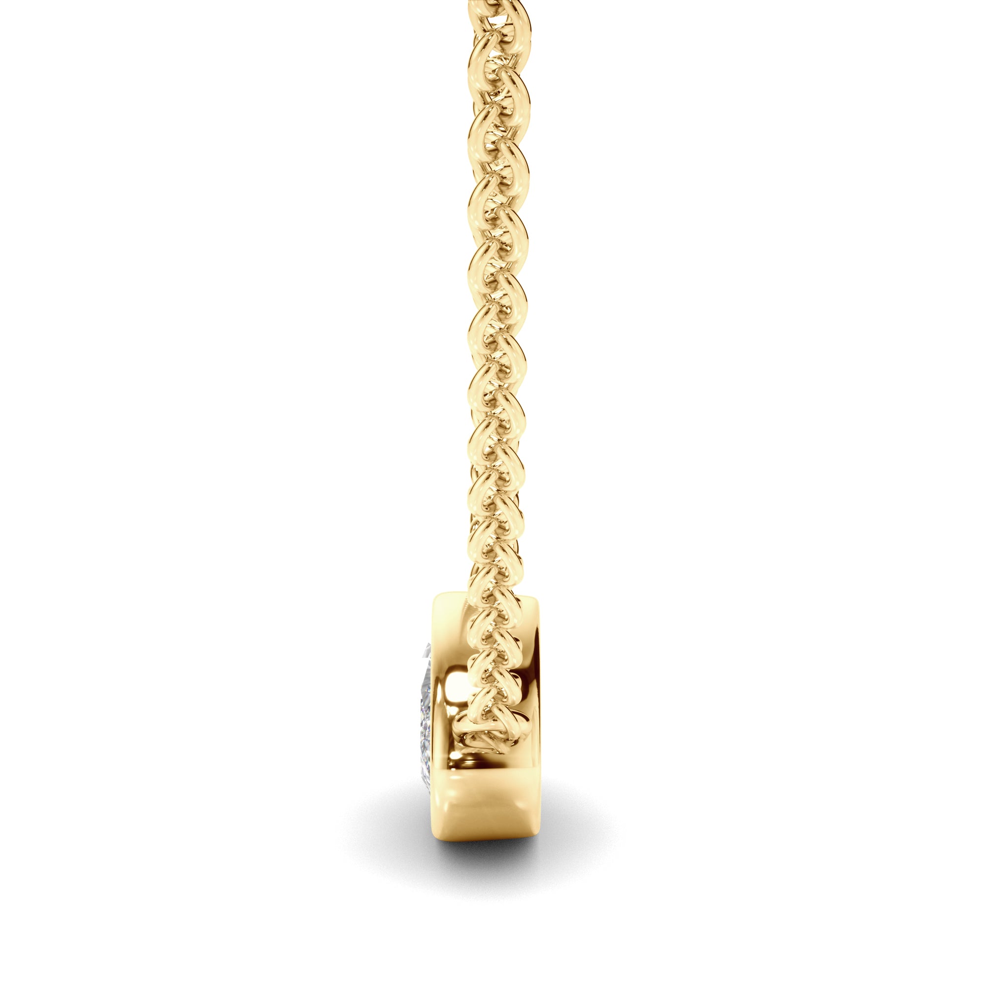 Annalise - East West Marquise Cut Diamond Bezel Set Solitaire Necklet
