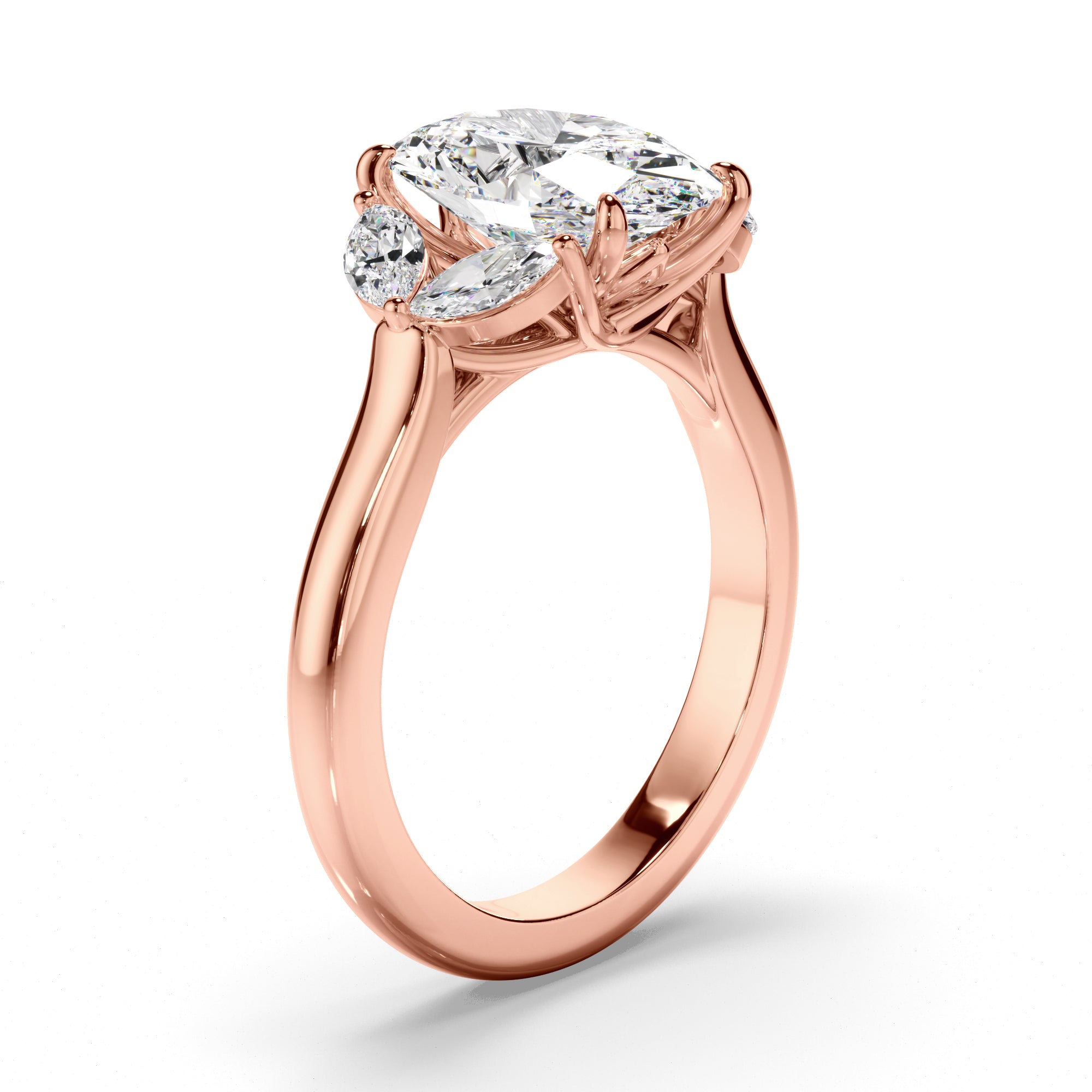Valenne - Oval Cut Diamond Five Stone Engagement Ring