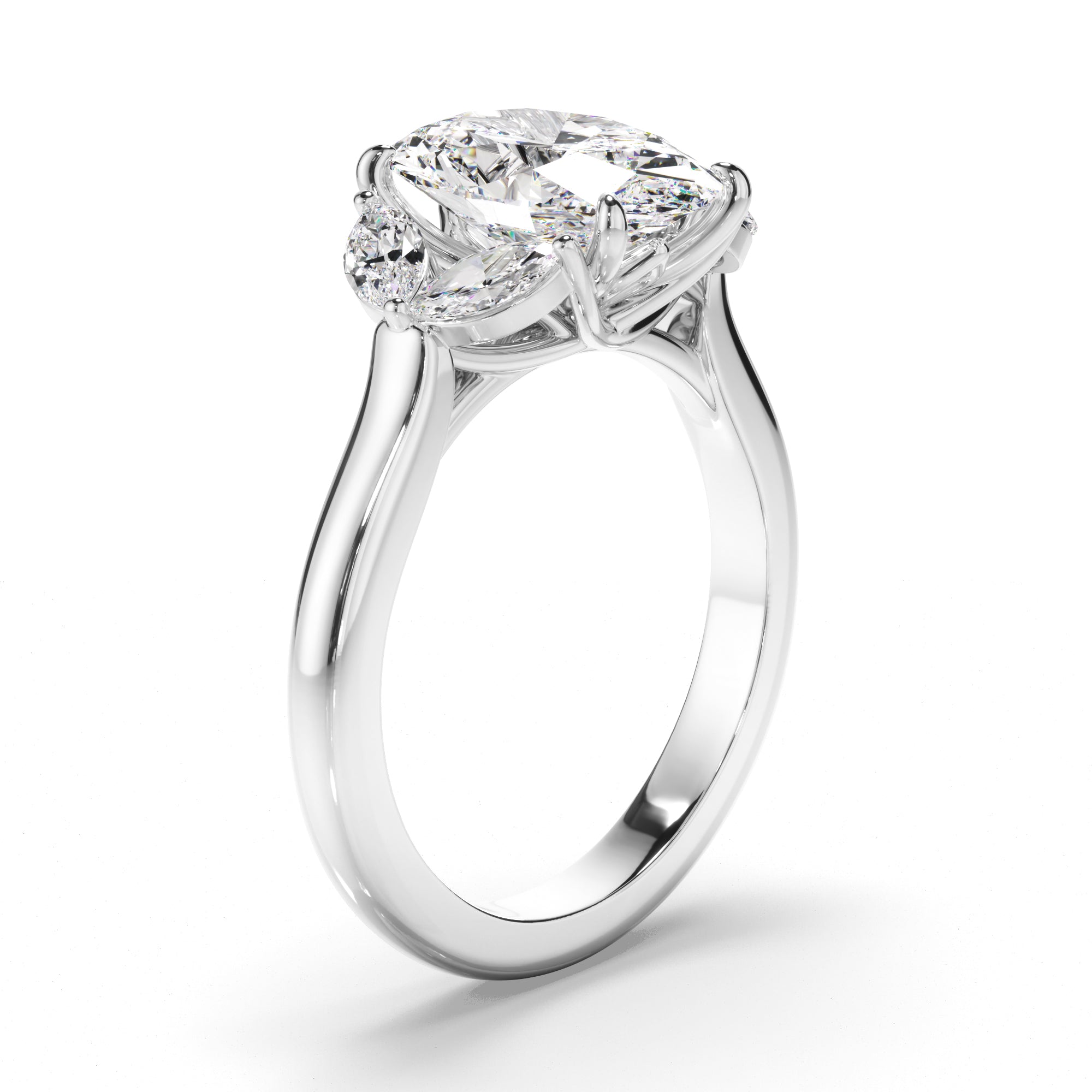 Valenne - Oval Cut Diamond Five Stone Engagement Ring