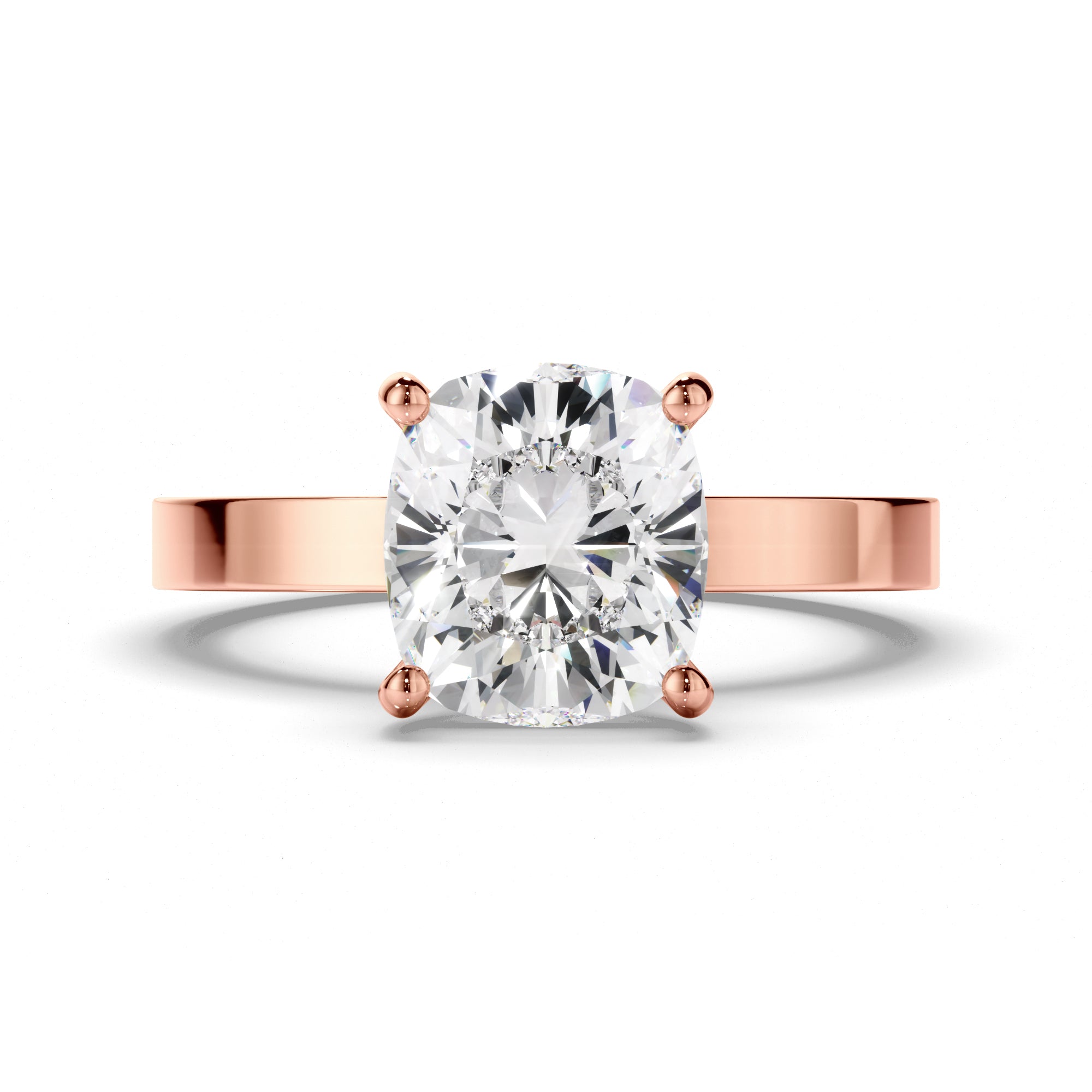 Liora  - Cushion Cut Diamond Solitaire Engagement Ring