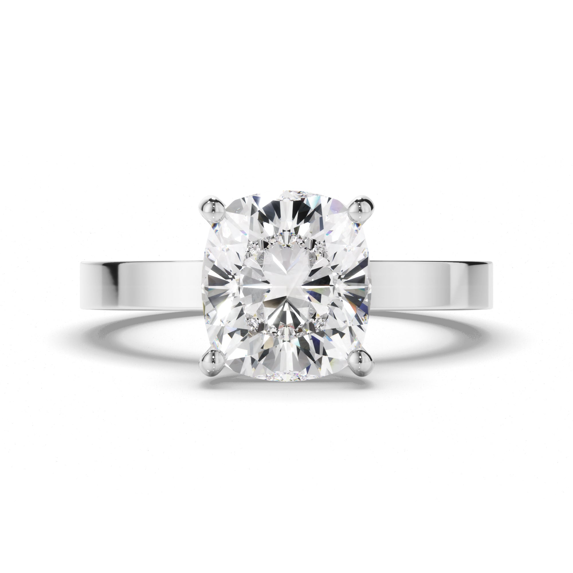 Liora  - Cushion Cut Diamond Solitaire Engagement Ring