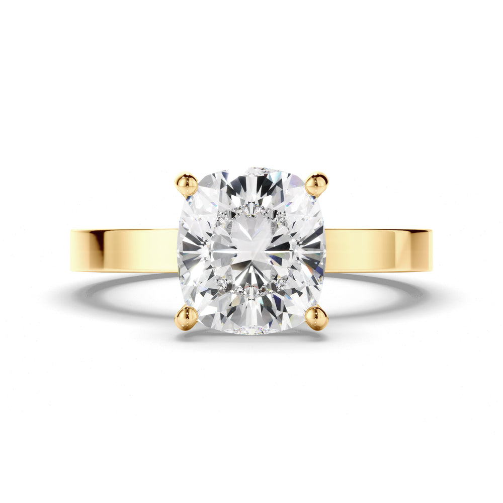 Liora  - Cushion Cut Diamond Solitaire Engagement Ring