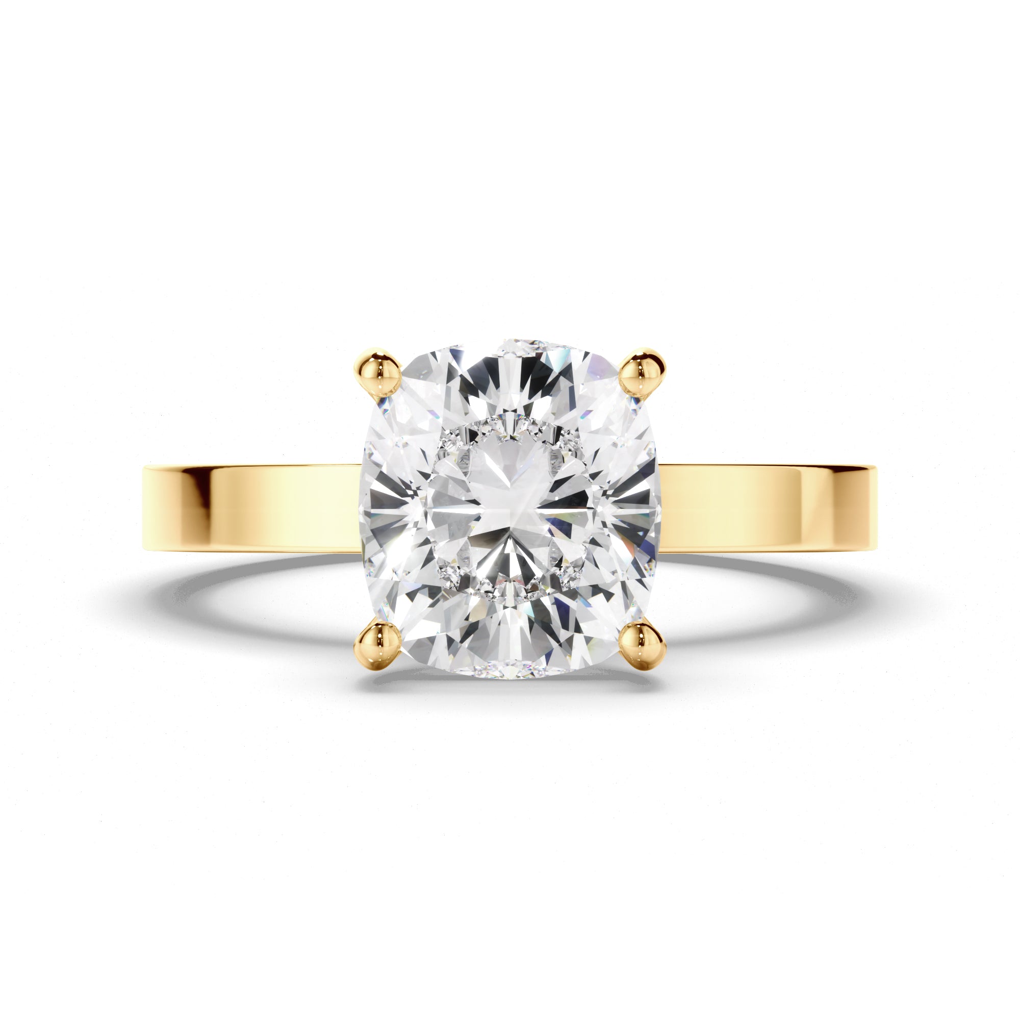 Liora  - Cushion Cut Diamond Solitaire Engagement Ring