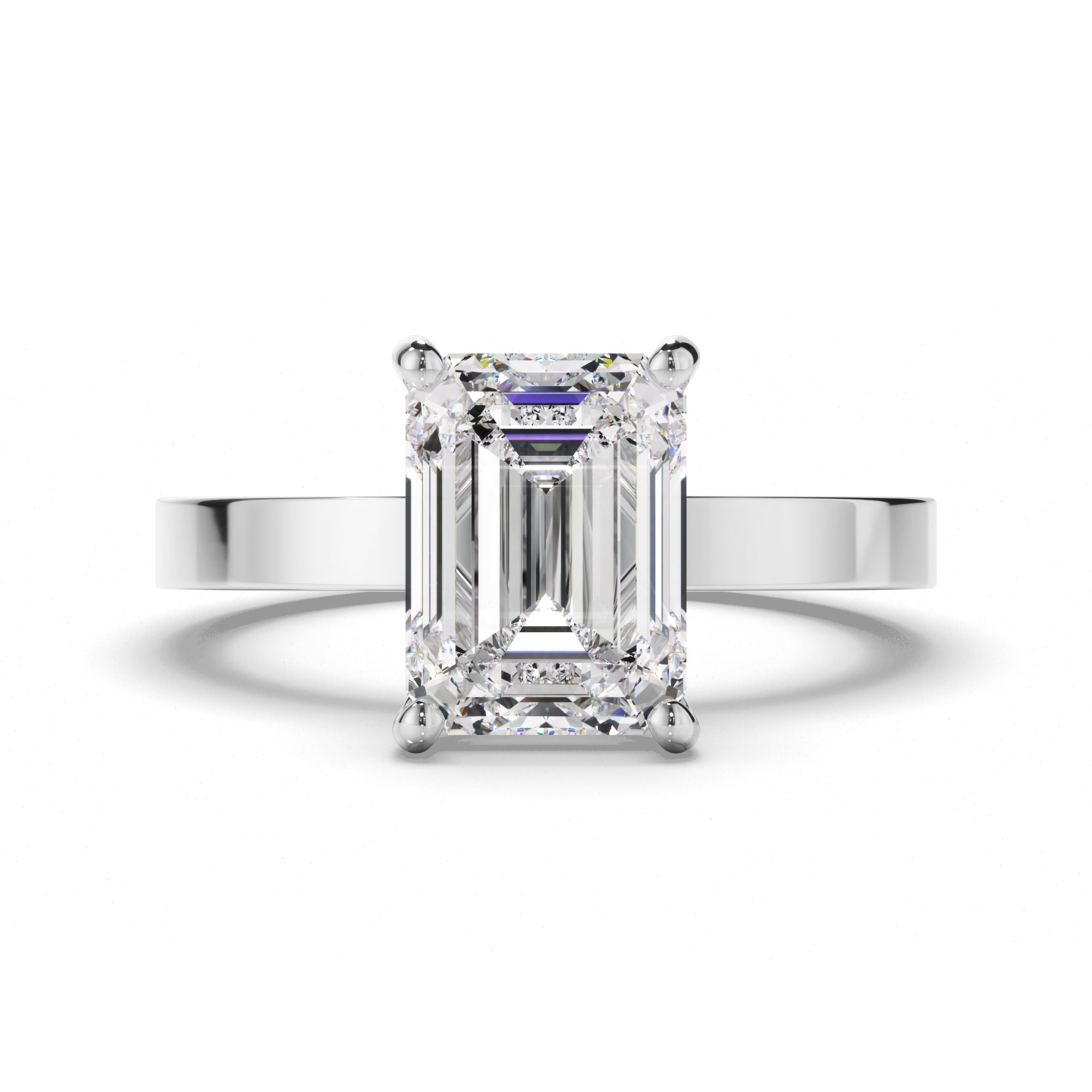Esme - Emerald Cut Diamond Solitaire Engagement Ring