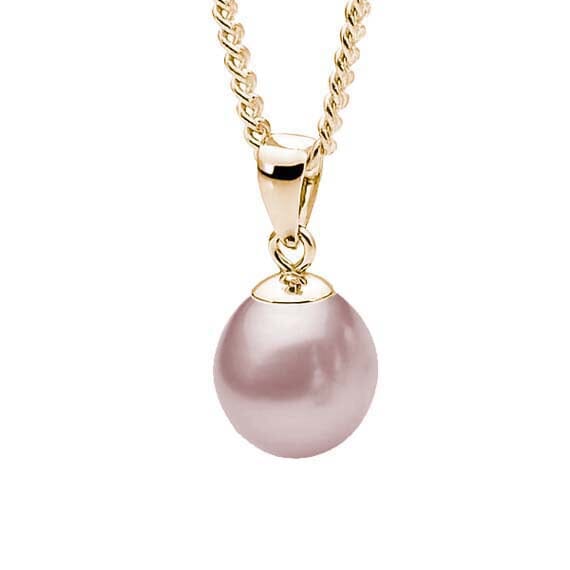 Gold Moon Pendant (Pink)