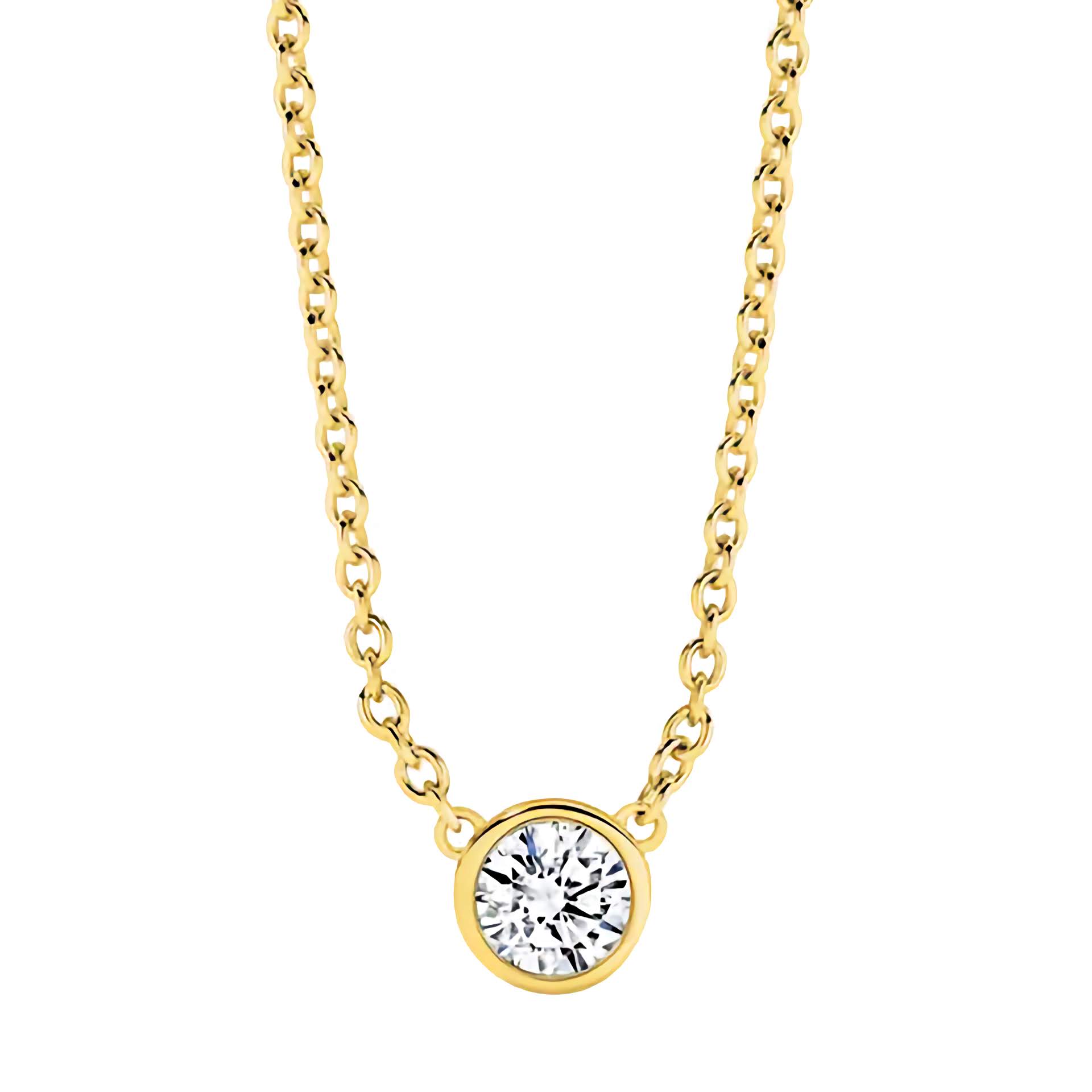 Margot Bezel Set Diamond Pendant